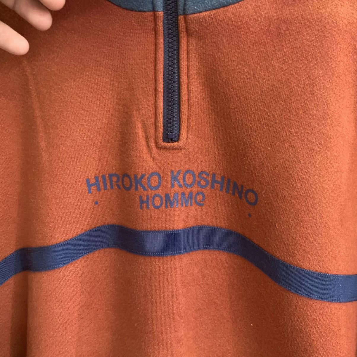 Japanese Brand × Vintage Vintage Hiroko Japanese Brand Half Zip Jumper Sweatshirt Size US L / EU 52-54 / 3 - 4 Thumbnail