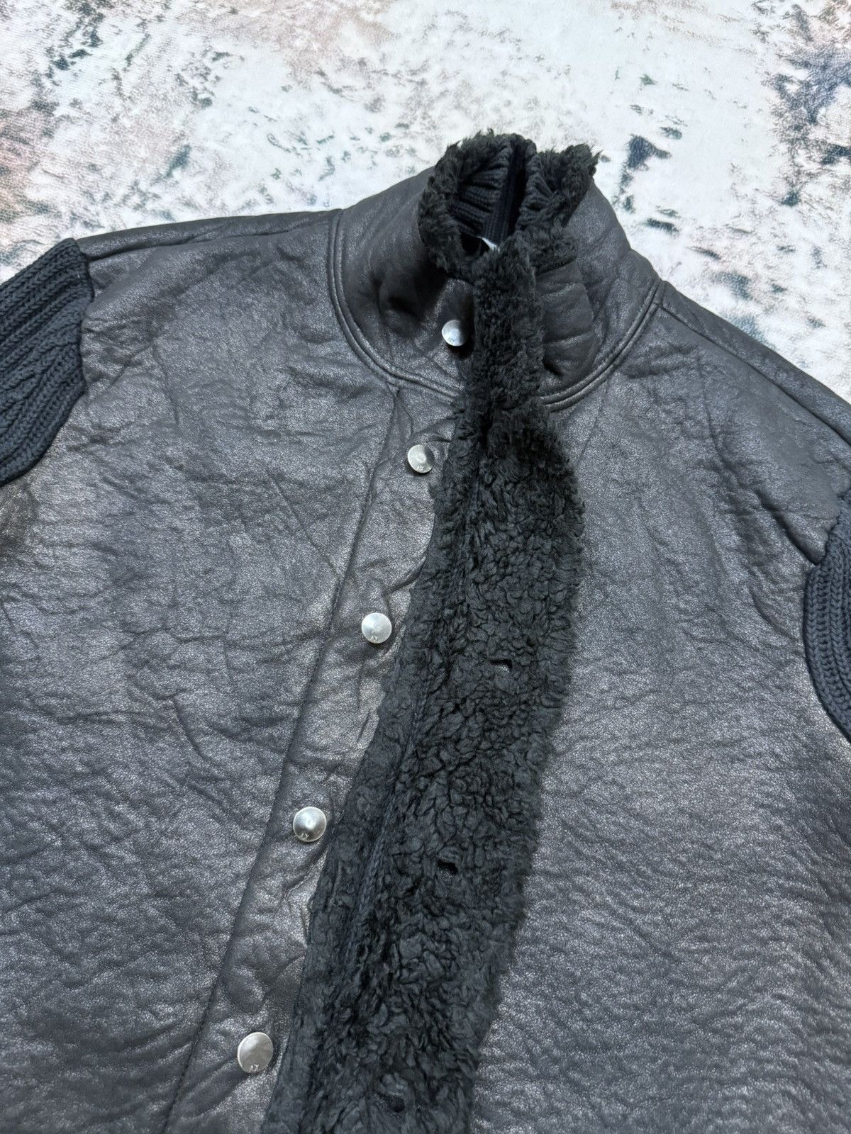 Armani Exchange Armani Exchange Black faux fur knit Jacket Size US L / EU 52-54 / 3 - 6 Thumbnail