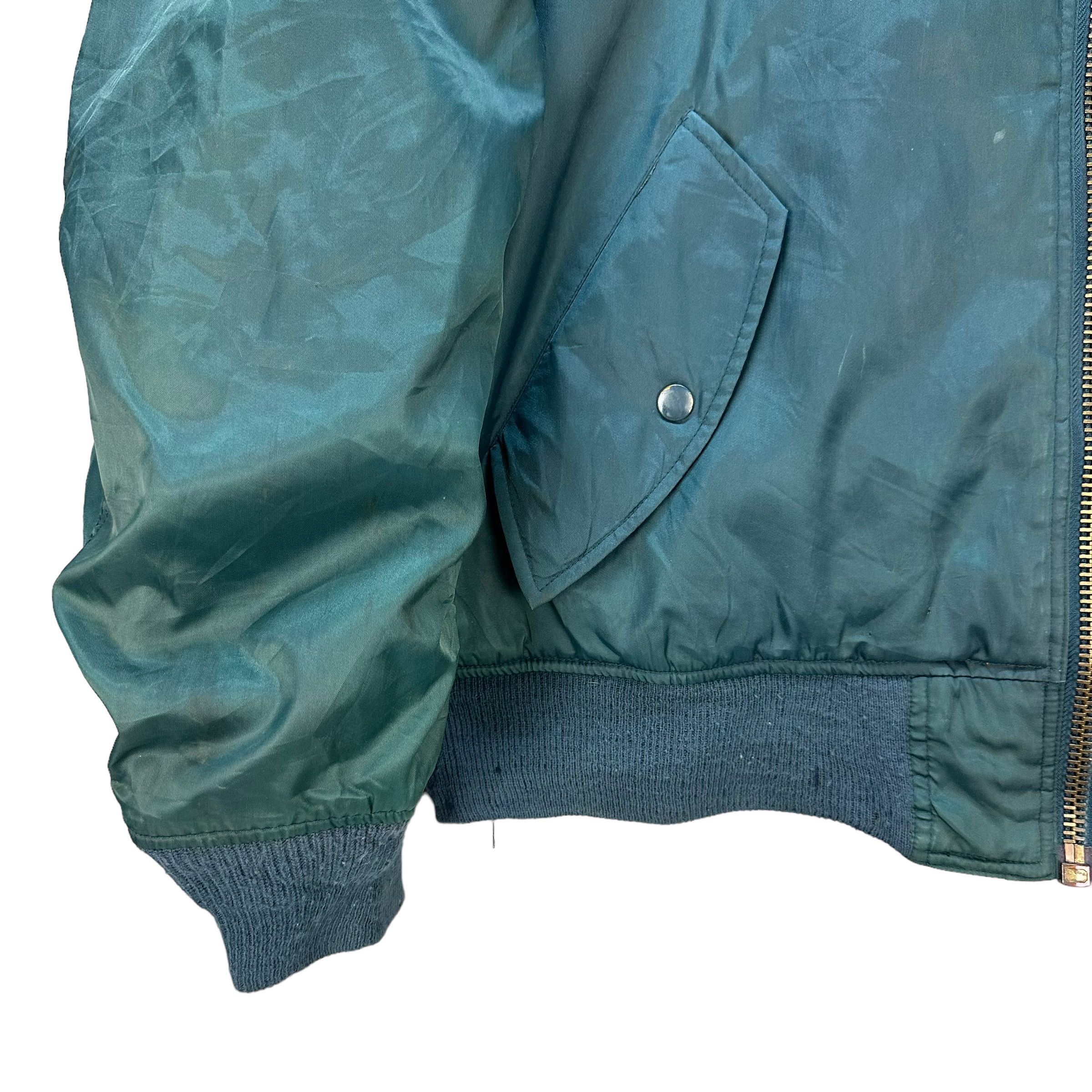 Vintage RARE VINTAGE GREEN BOMBER JACKET I.T PLAIN #7540-152 Size US XL / EU 56 / 4 - 6 Thumbnail