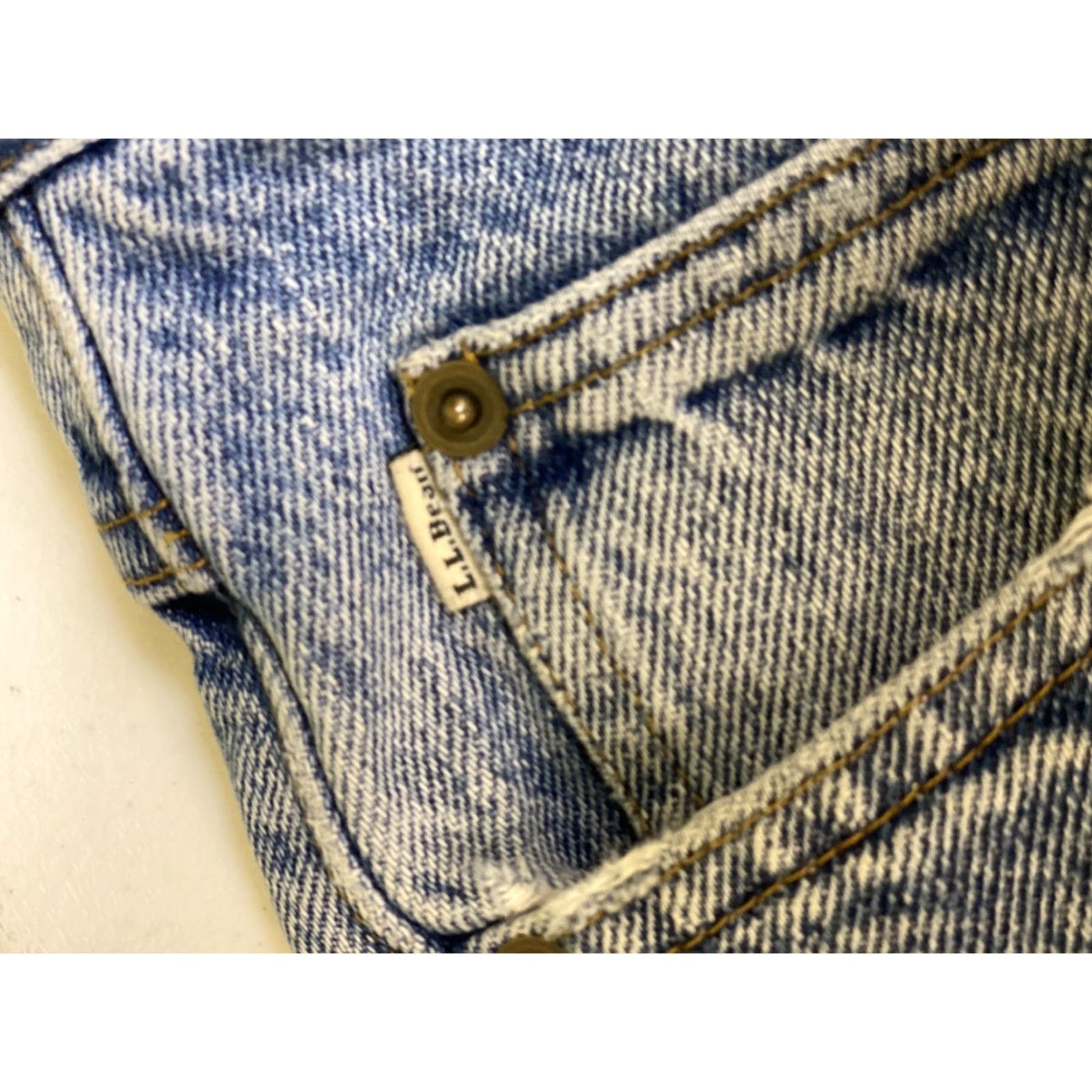 Vintage LL Bean Jeans Denim Cotton Flannel Lined Work Pants 42x34 Blue Mens Regular Straight Comfort Waist Size US 42 / EU 58 - 4 Thumbnail