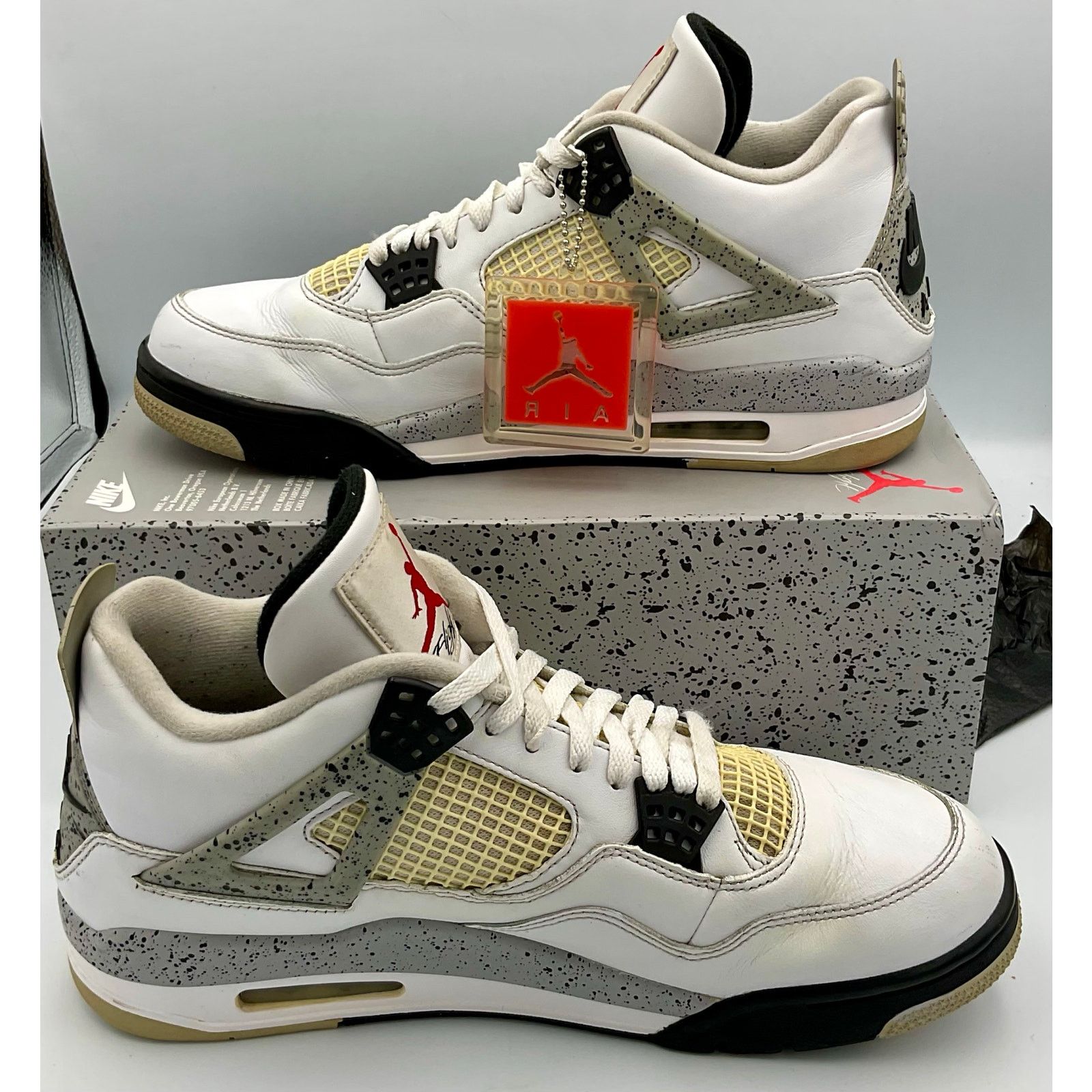 Nike Nike Air Jordan 4 Retro White Cement Size 12 840606 192 Size US 12 / EU 45 - 4 Thumbnail