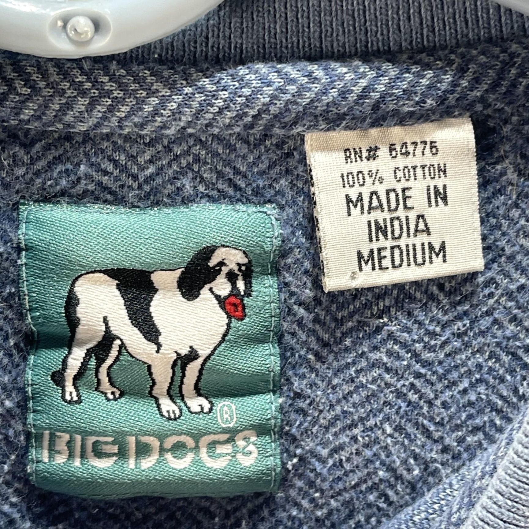 Big Dogs VINTAGE Big Dogs Polo Shirt Mens M Blue Herringbone Embroidered Logo Size US M / EU 48-50 / 2 - 5 Thumbnail