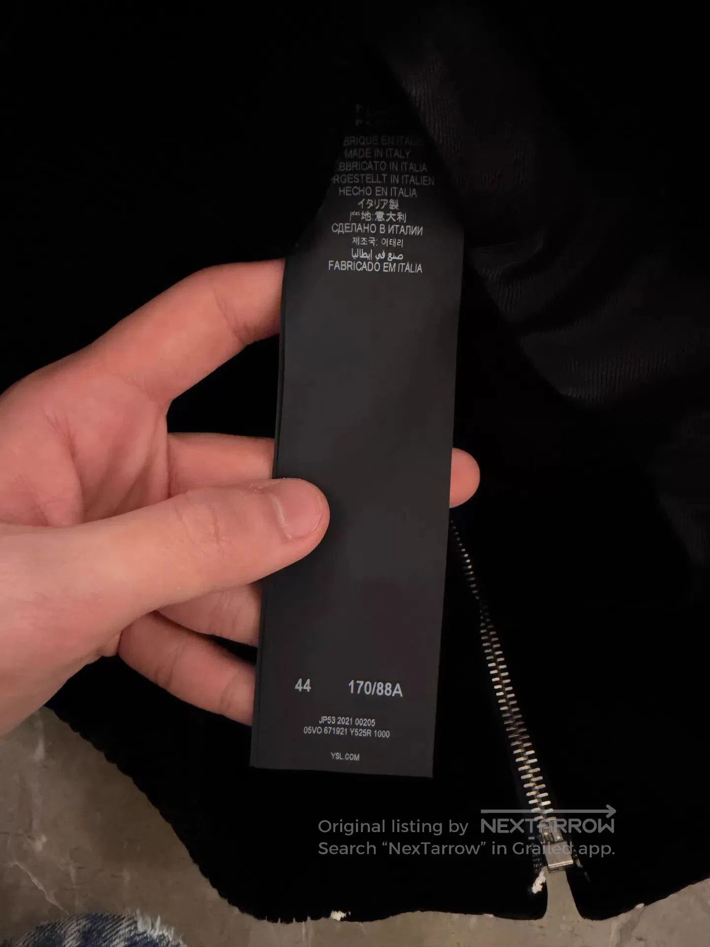 Saint Laurent Paris Black Chevron Pattern Zip. Size US S / EU 44-46 / 1 - 5 Thumbnail