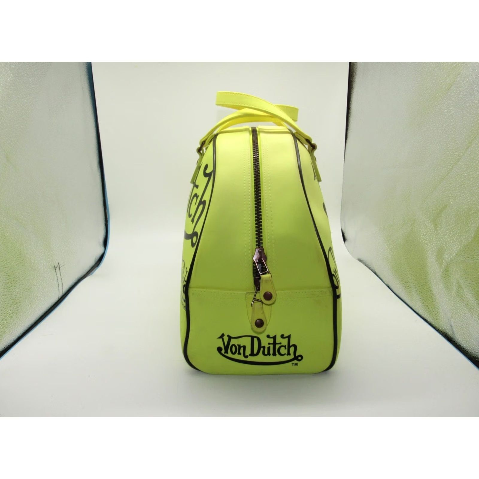 Von Dutch VINTAGE Von Dutch Bowling Bag Satchel/Top Handle Bag Yellow Mini Womens Size ONE SIZE - 5 Thumbnail