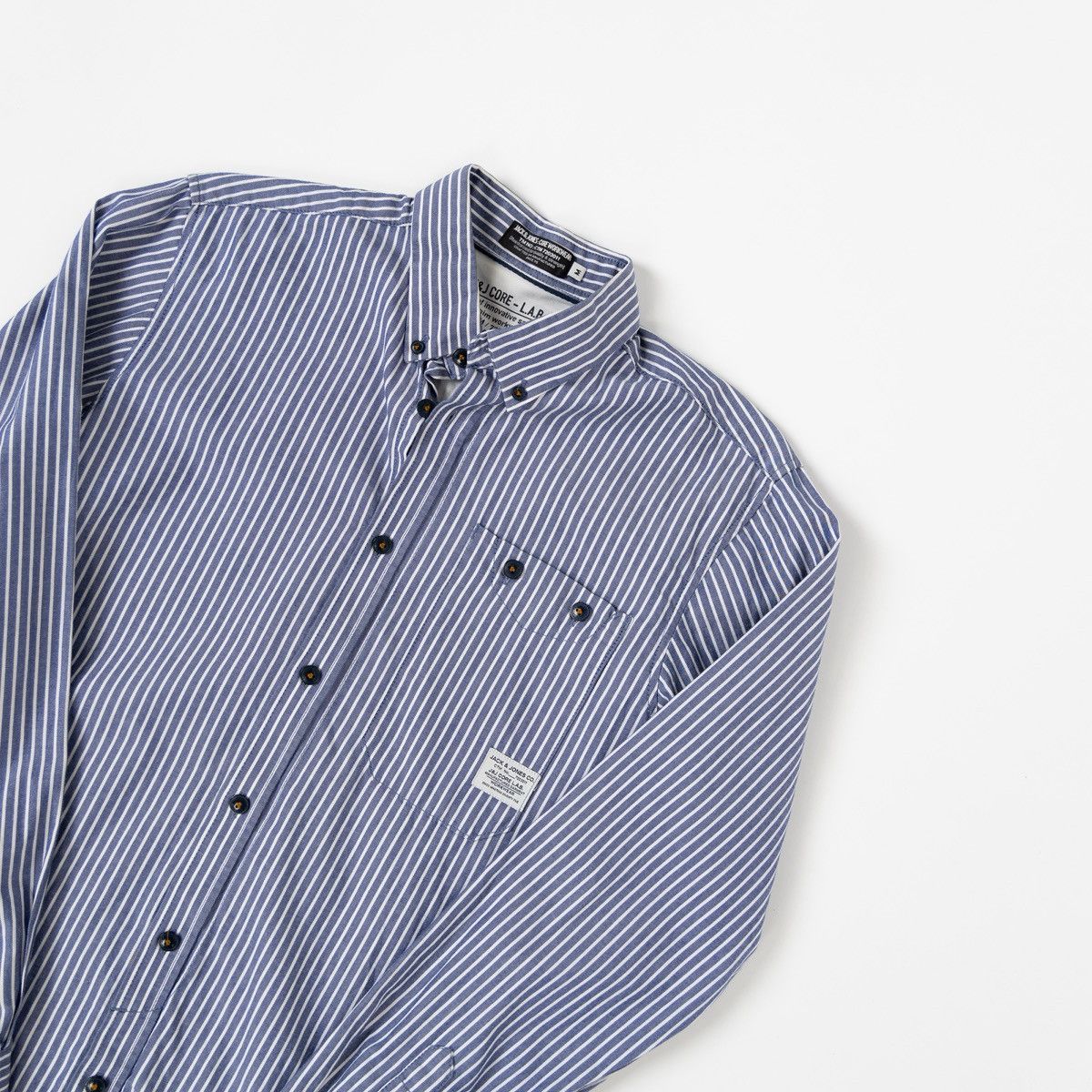 Jack & Jones Jack&Jones Core Lab Pack Mens Striped Shirt Button Down Size US M / EU 48-50 / 2 - 3 Thumbnail