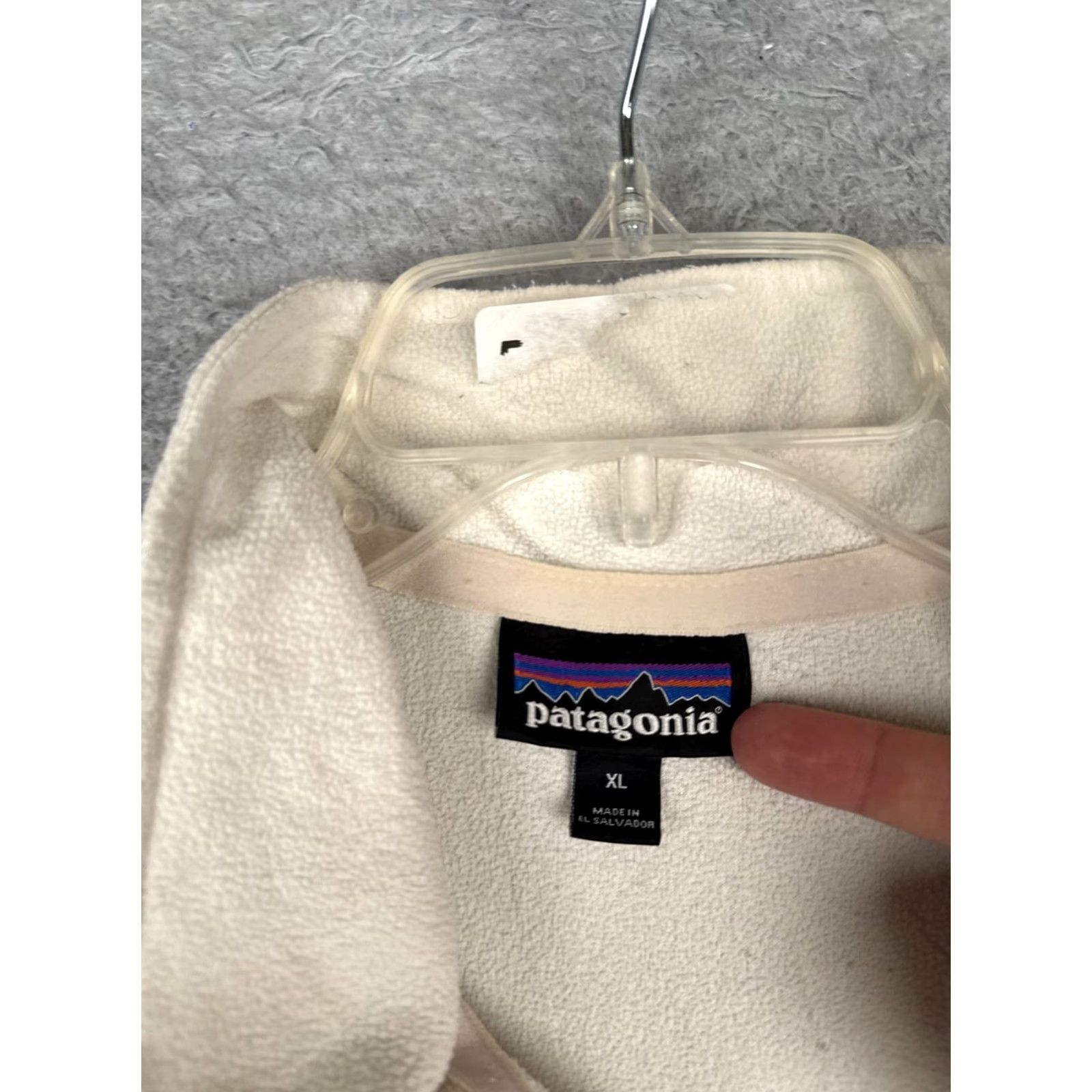 Patagonia Patagonia Sweater Womens XL White 1/4 Zip Mock Neck Fleece Pullover Top Size XL / US 12-14 / IT 48-50 - 7 Thumbnail