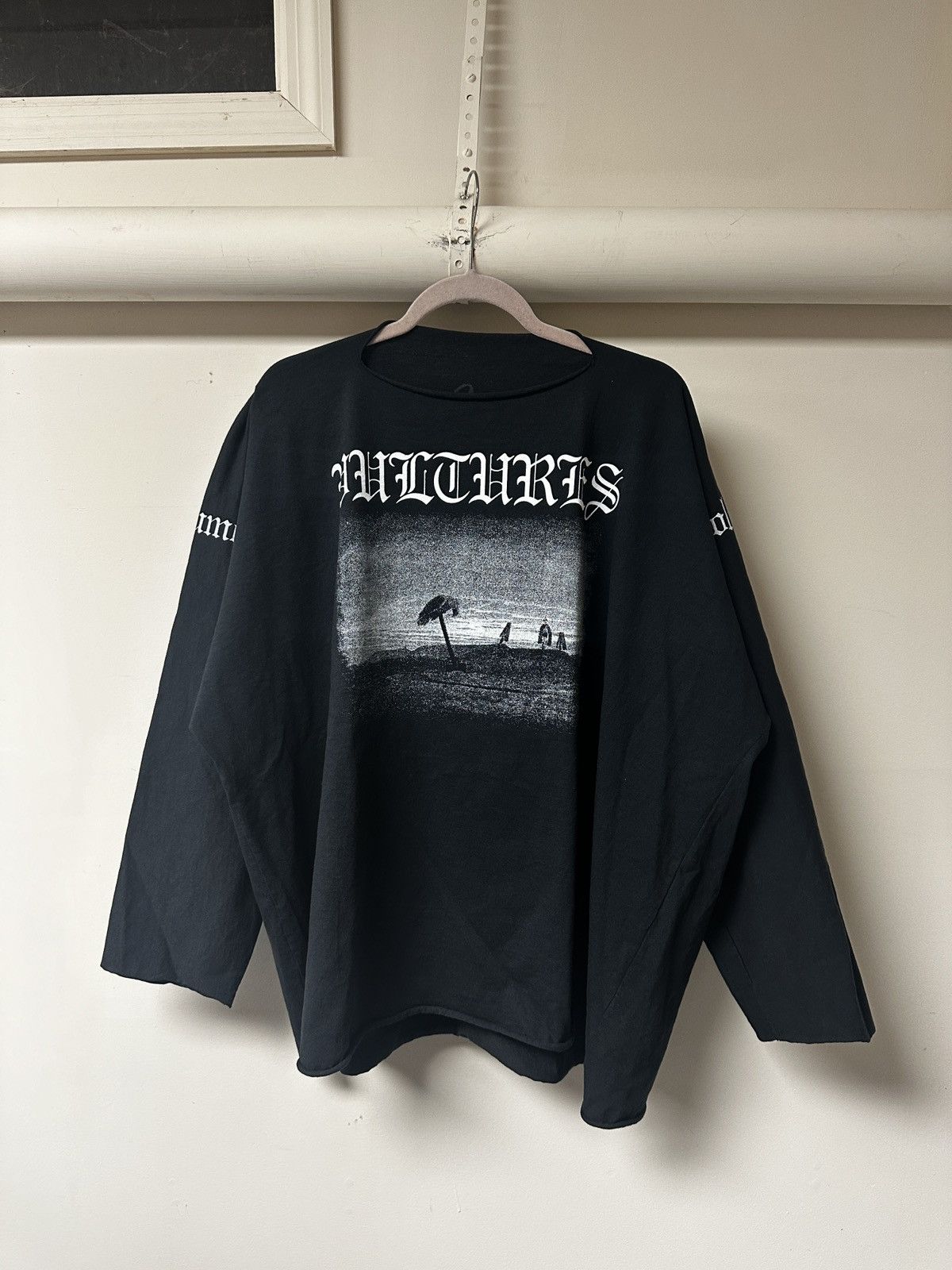 Gosha Rubchinskiy Yeezy Gosha Vultures Black Long Tee | Grailed