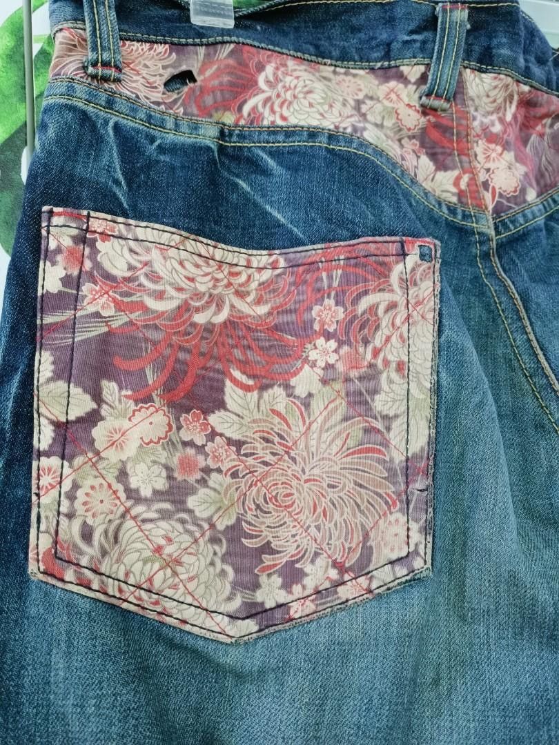 Eternal Eternal Kurashiki Japan Patchwork Distressed Jeans Size US 35 - 6 Thumbnail
