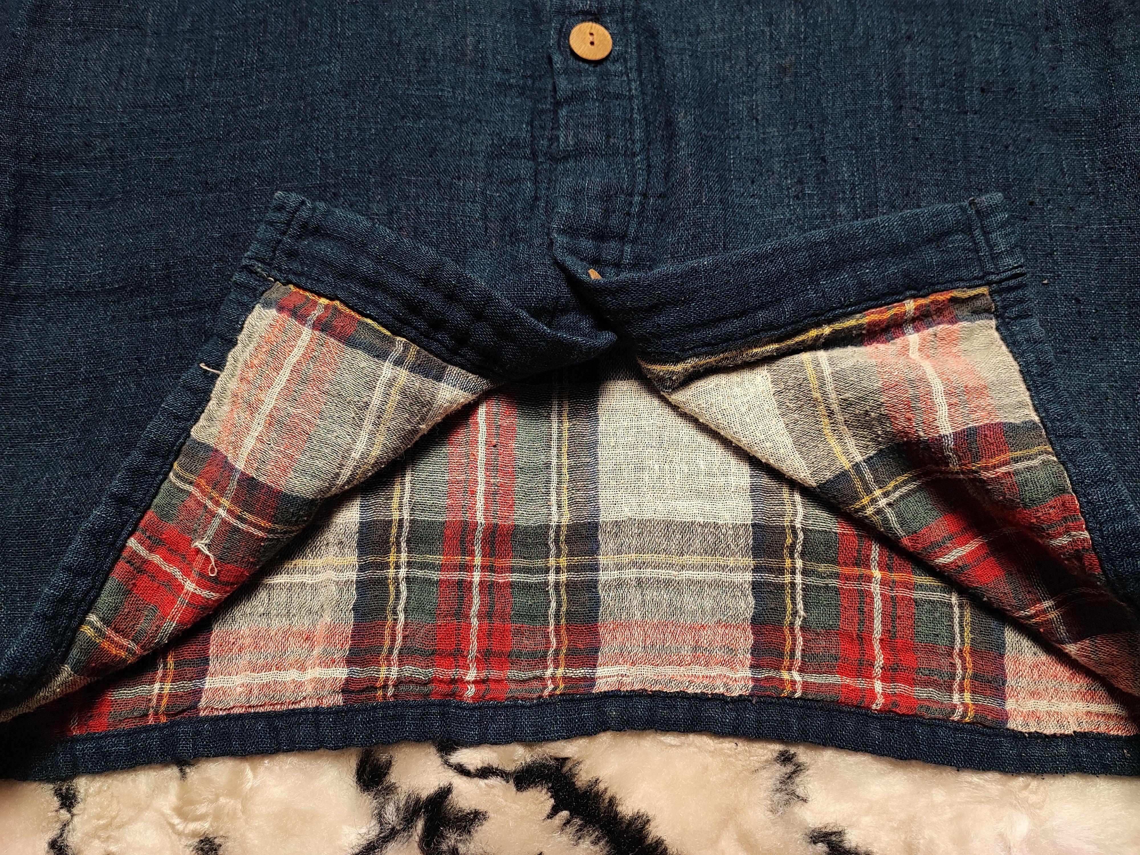 45rpm Vintage 45rpm Indigo Dyed Plaid shirt Size US S / EU 44-46 / 1 - 6 Thumbnail