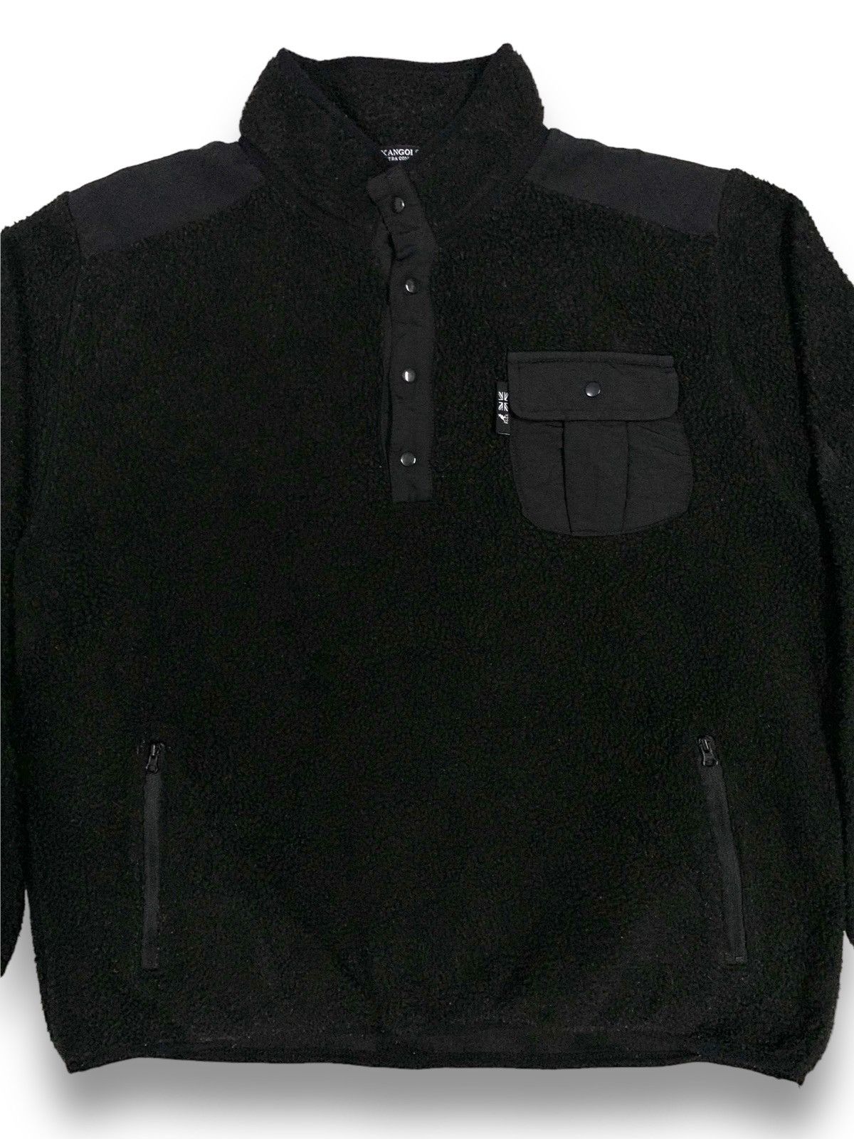 Kangol Vintage Kangol KGEX Snap Button Fleece Pullover Sweatshirt Size US L / EU 52-54 / 3 - 3 Thumbnail