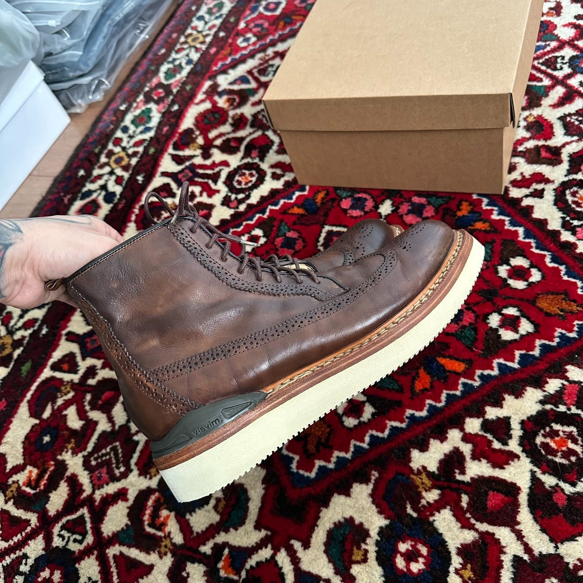 Visvim visvim 12AW PATRICIAN DK.BROWN Brogue Boots Size US 10 / EU 43 - 4 Thumbnail