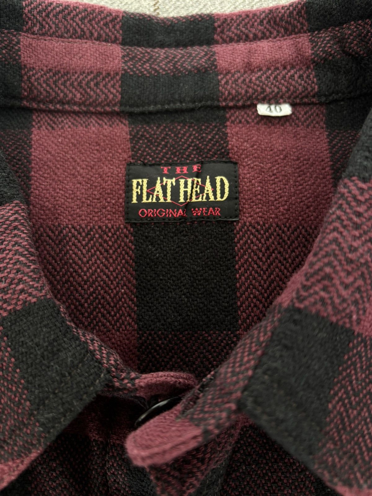 The Flat Head The Flat Head Short Sleeve purple flannel work shirt Size US M / EU 48-50 / 2 - 3 Thumbnail