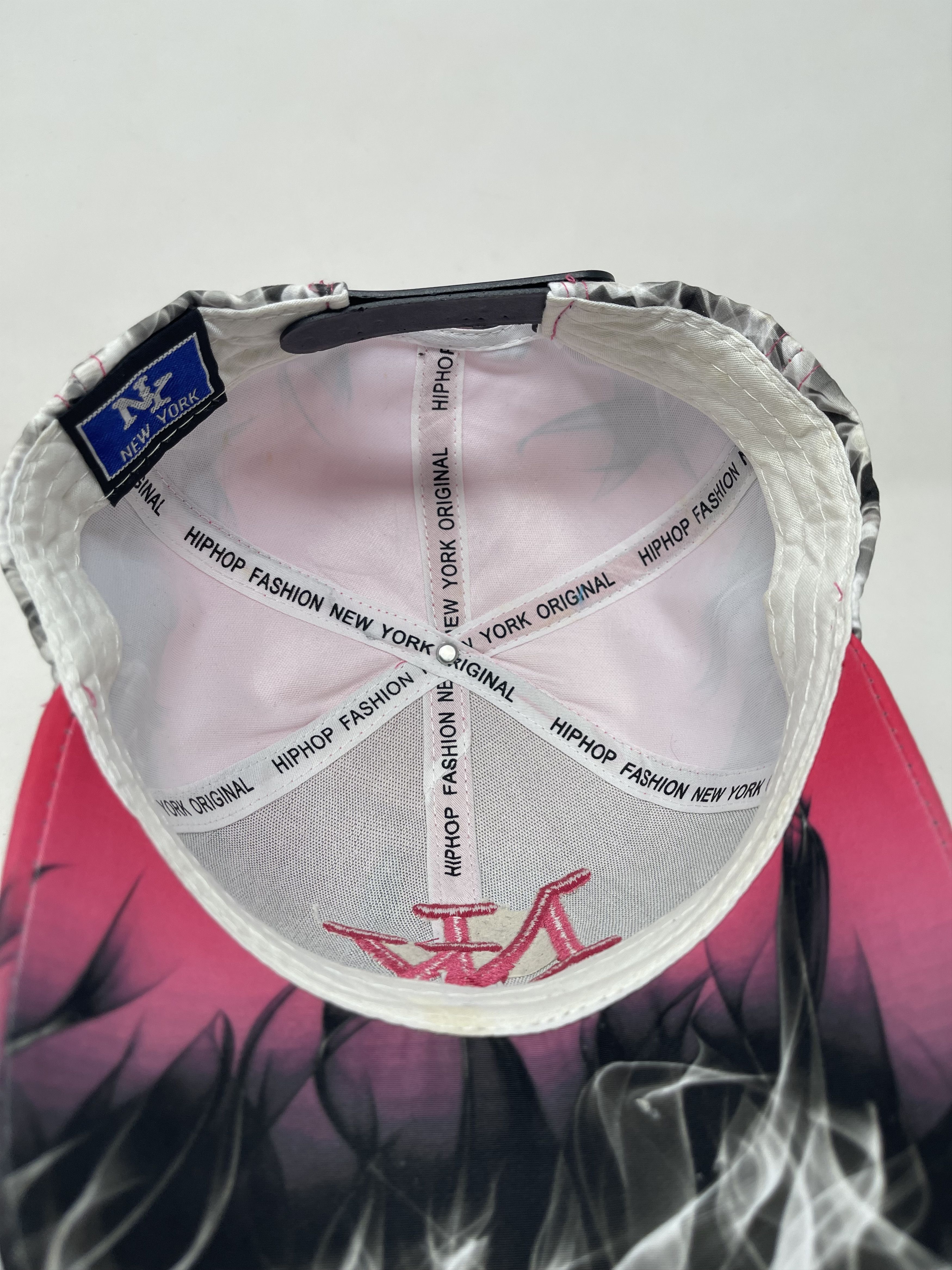 New York Yankees Hip Hop Honour Pink And Black Flames Hat Size ONE SIZE - 8 Thumbnail