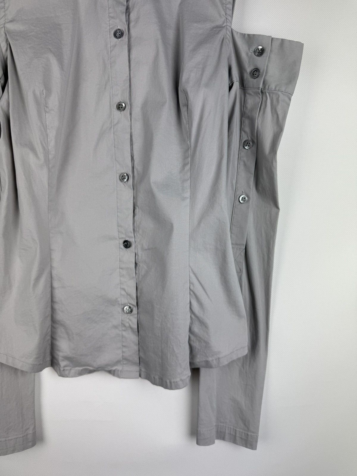 Masnada Masnada Avant-garde Off The Shoulder Button Up Shirt Top Size M / US 6-8 / IT 42-44 - 7 Thumbnail
