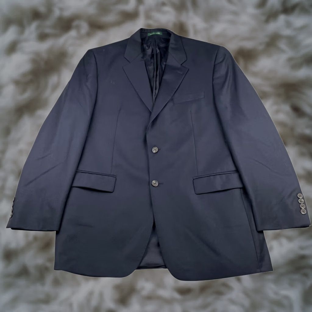 Ralph Lauren Ralph Lauren LRL Men's 44L Navy Blue Wool Blazer 2-Button Size 44R - 1 Thumbnail