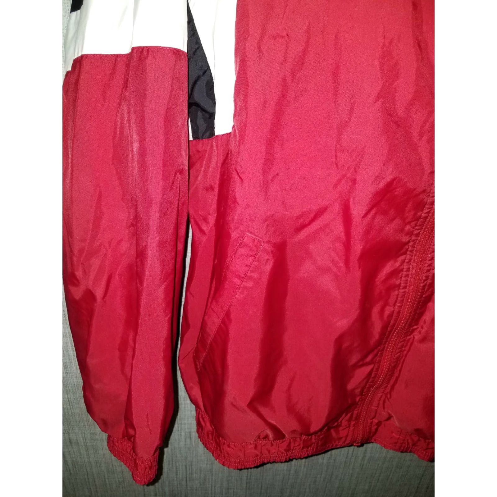 Adidas VINTAGE adidas Windbreaker Jacket Mens L Red/ White/ Black Track Style Polyester Coat Size US L / EU 52-54 / 3 - 4 Thumbnail