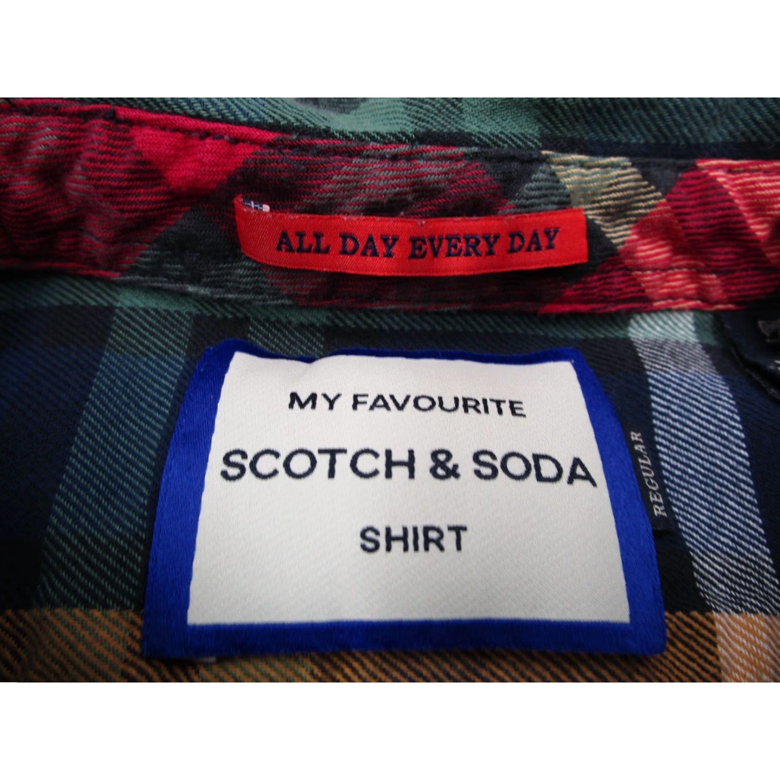 Scotch & Soda SCOTCH & SODA Button-Up Shirt Mens XL Green Plaid Long Sleeve Flannel Work Travel Classic Size US XL / EU 56 / 4 - 3 Thumbnail