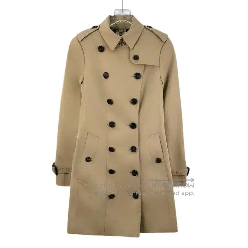 Burberry Burberry Khaki Cotton Mid-Length Trench Coat. Size XS / US 0-2 / IT 36-38 - 1 Thumbnail