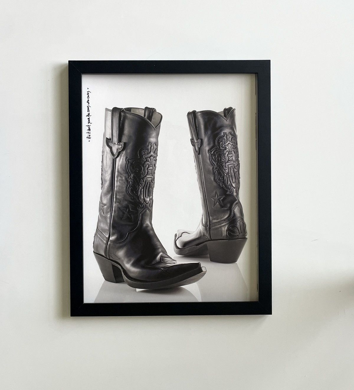 Chrome Hearts × Vintage Chrome Hearts western Cowboy boots Poster framed 9x11 Size ONE SIZE - 1 Thumbnail