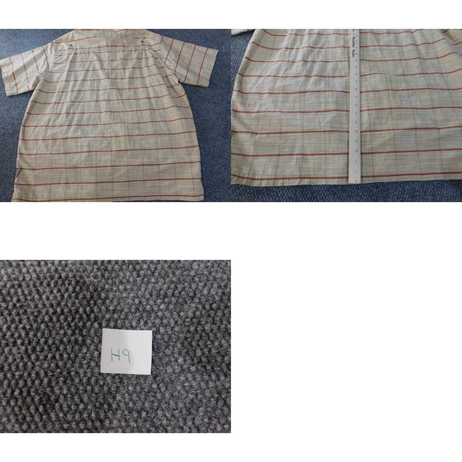 Pelle Pelle Pelle Pelle Shirt 3XL Beige Striped Button-Up Collar Down Mens Retro Vintage Short Sleeve Size US XXL / EU 58 / 5 - 9 Thumbnail