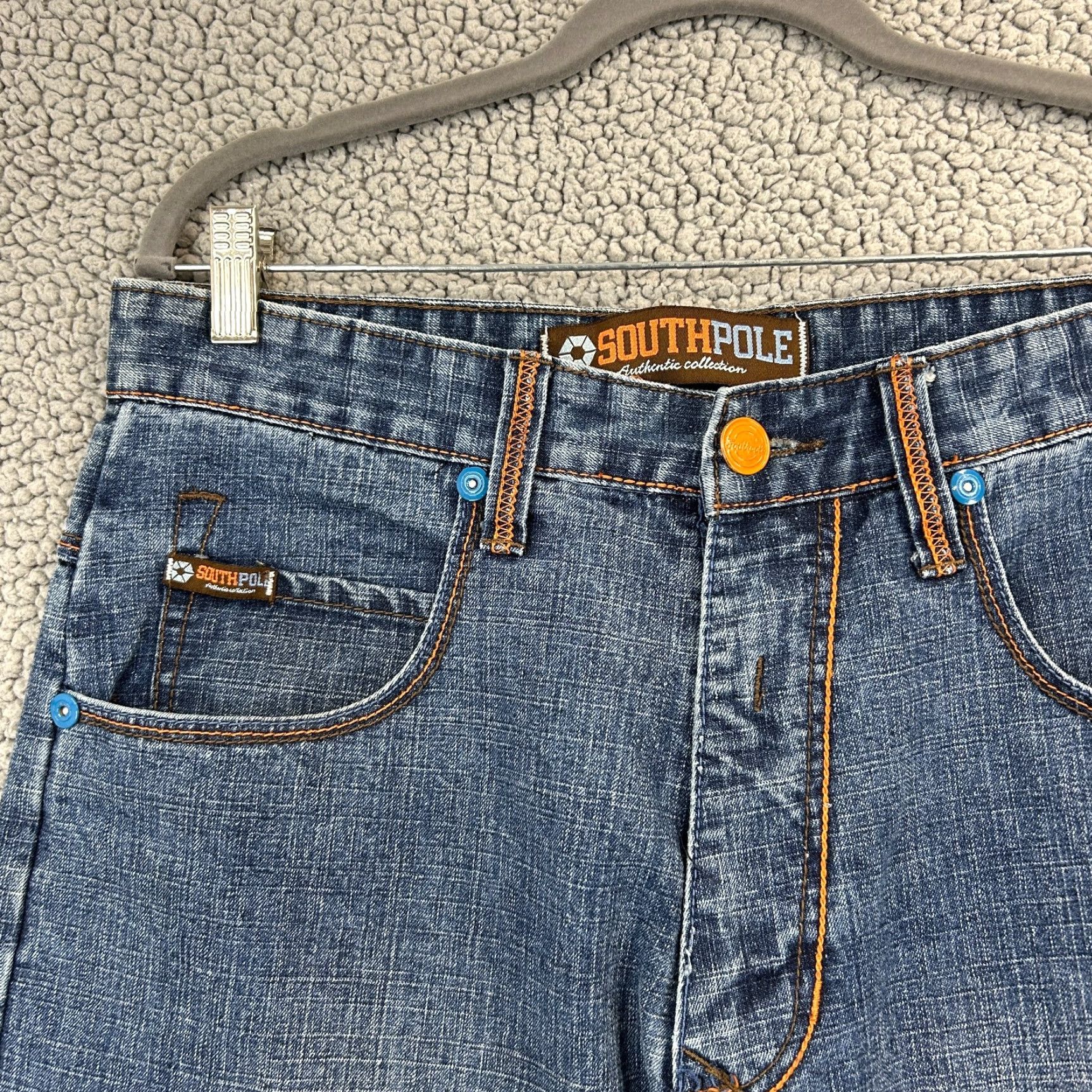 Southpole VINTAGE Southpole Jeans Men’s 34x30 Blue Wide-Leg 90s Hip Hop Skater Denim 5-Pocket Baggy Brand: Southpole (Mens) Jeans Size US 34 / EU 50 - 3 Thumbnail