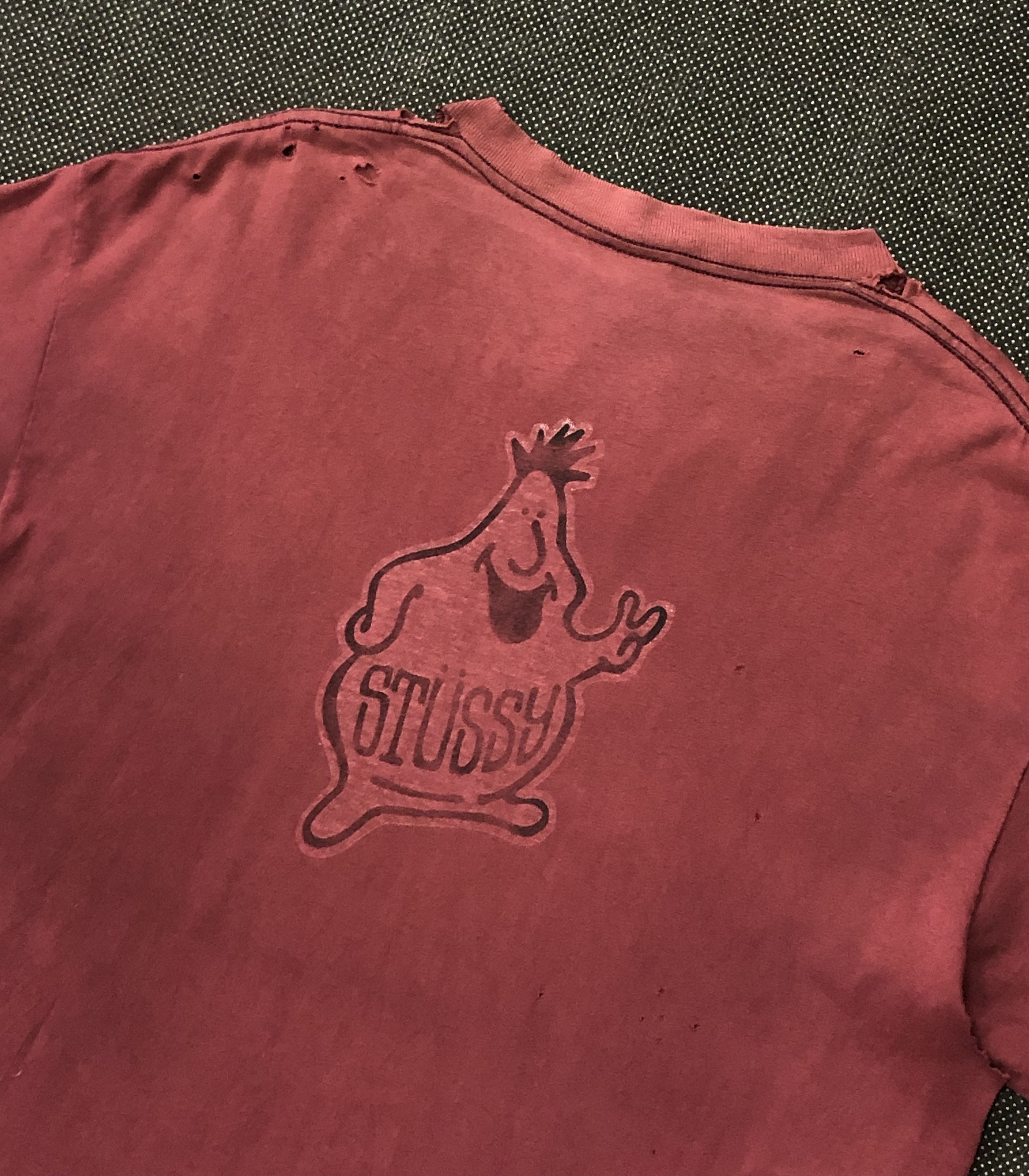 Stussy RARE🔥VINTAGE 80’S STUSSY MR BLOB THRASHED DISTRESSED T Size US XL / EU 56 / 4 - 18 Thumbnail