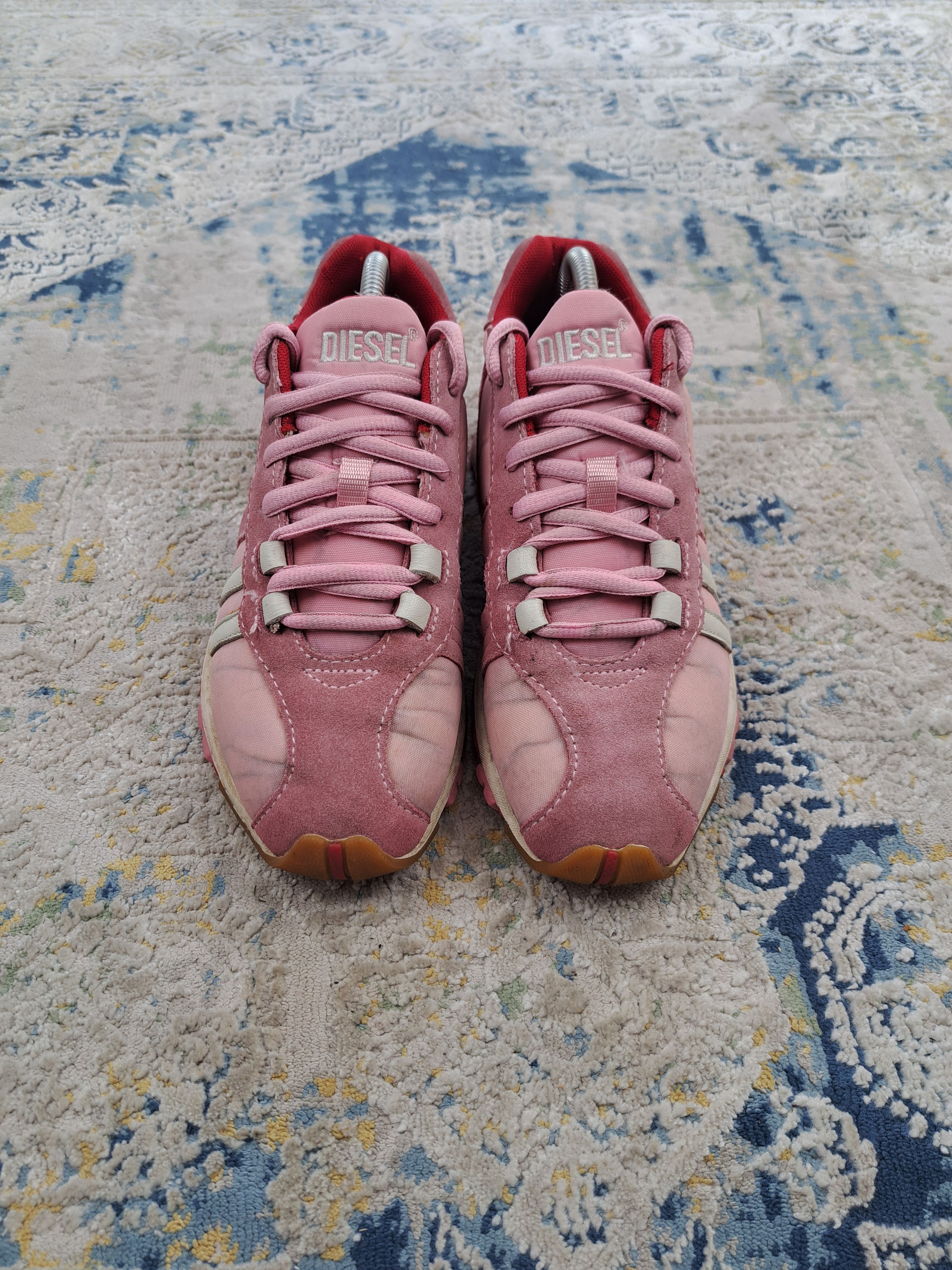 Diesel Vintage Diesel Psyke Pink Oversize Sneakers Avant Garde Size US 7 / IT 37 - 2 Thumbnail