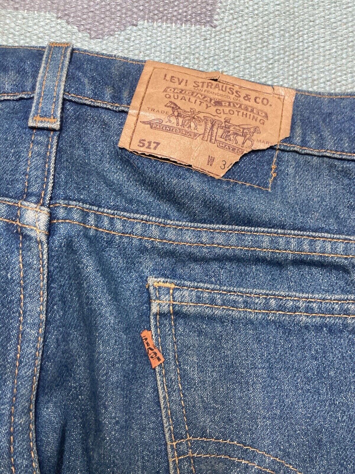 Levi's × Vintage Vintage Levi’s 517 jeans dark wash denim bootcut 34x28 Size US 34 / EU 50 - 4 Thumbnail