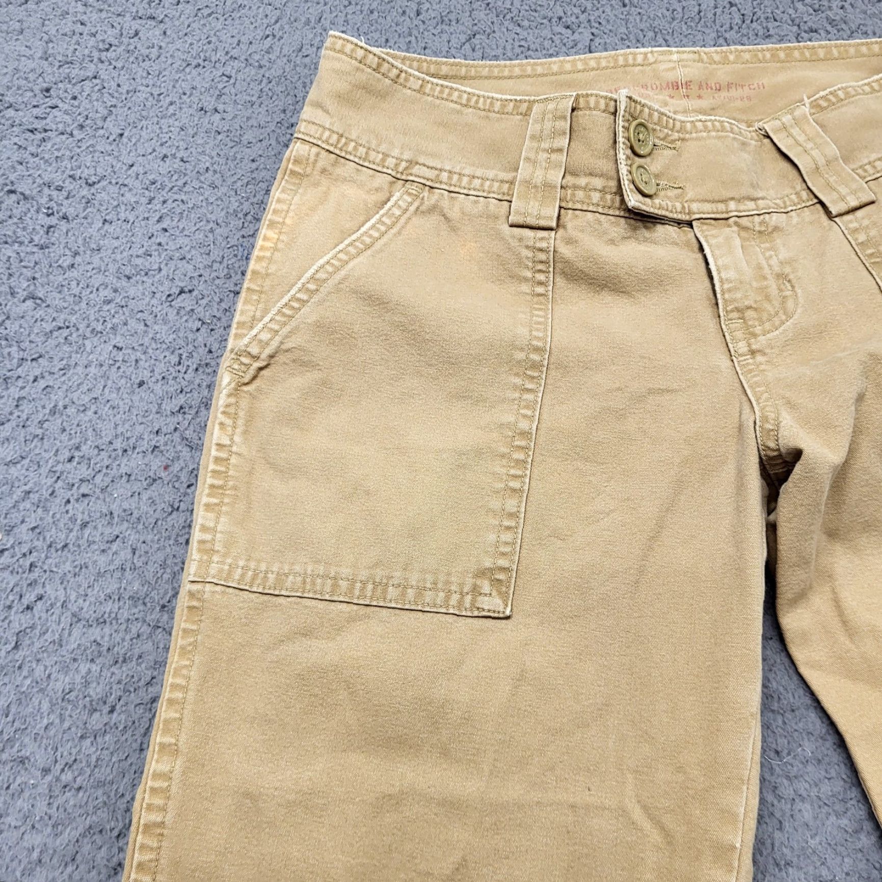 Abercrombie & Fitch Abercrombie & Fitch Cargo Pants Womens Size 2 Brown Canvas Capri Straight Relax Size 26" / US 2 / IT 38 - 7 Thumbnail