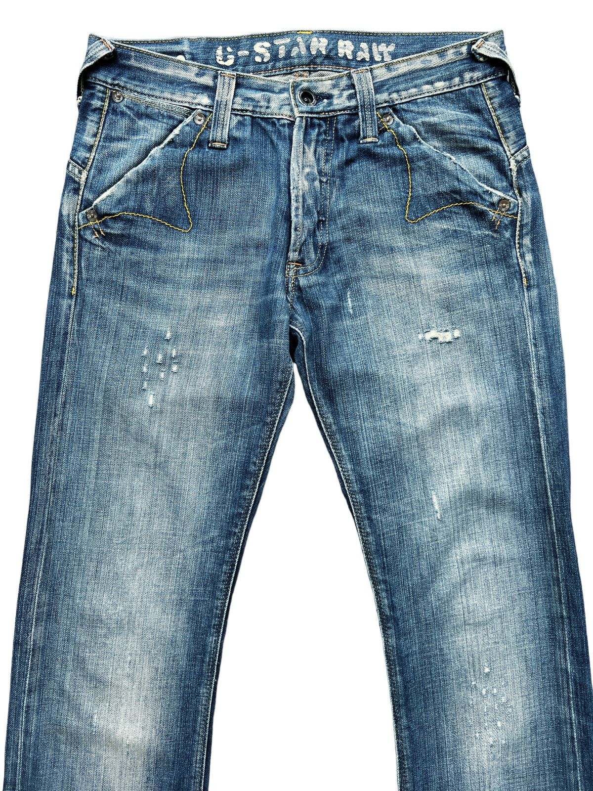 G-Star Vintage G-Star Raw Distressed Ripped Denim Jeans 31x32 Size US 31 - 4 Thumbnail
