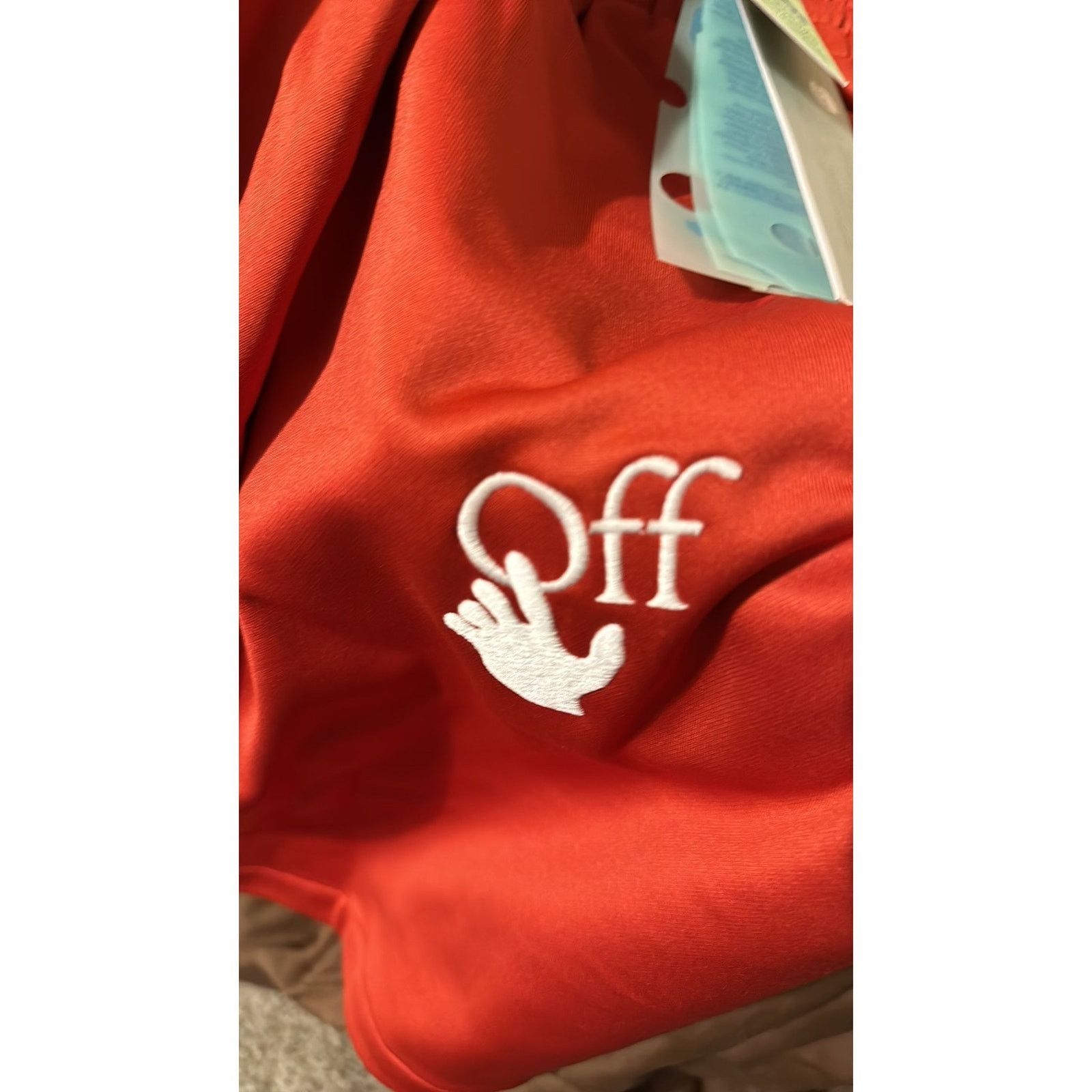 Off-White Off-White Hand Logo Shorts Red M Size ONE SIZE - 6 Thumbnail