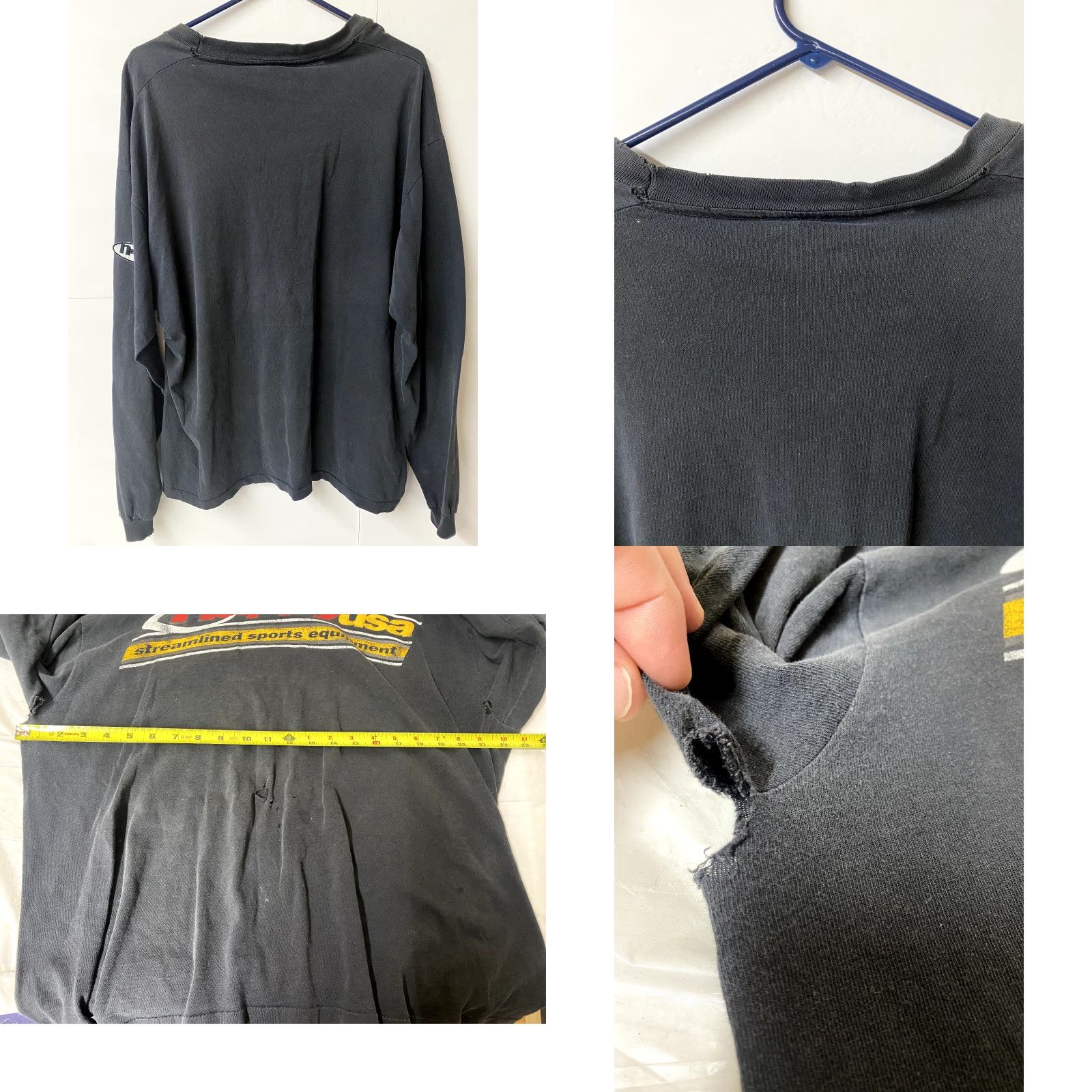 Equipment VINTAGE Nappy T-Shirt Long Sleeve Crew Neck XL Black 100% Cotton Hip Hop 90s Music Mens Tee 1990s Graphic Print Size US XL / EU 56 / 4 - 8 Thumbnail
