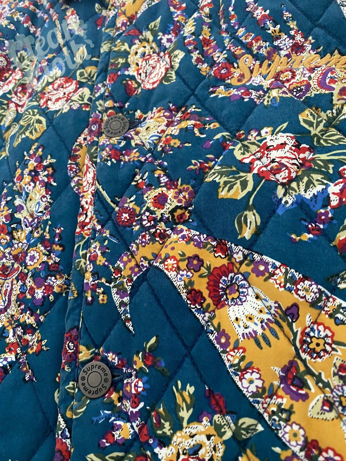 【正規品・美品】 Supreme Quilted Paisley Jacket Supreme Quilted Paisley Jacket Mustard Paisley Men's - FW19 - US