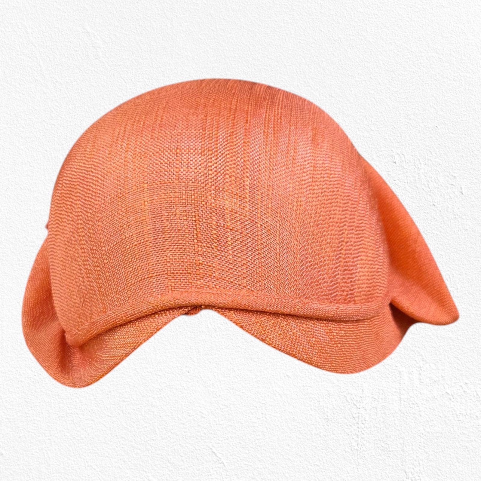 Vintage 1920s Orange Cloche Hat Art Deco Style Size ONE SIZE - 5 Thumbnail