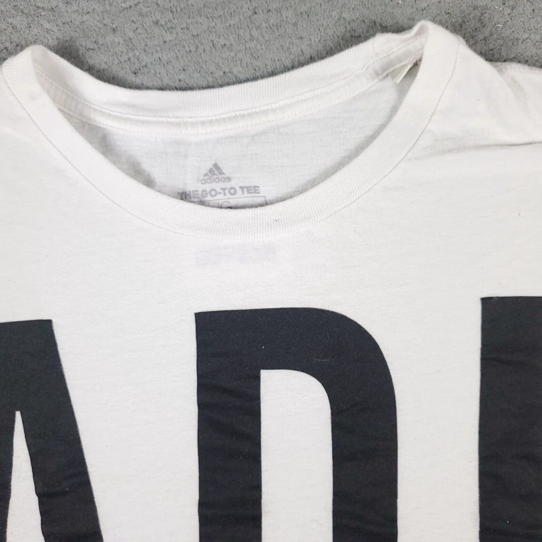 Adidas Womens Adidas Shirt Large White Casual Ladies Short Sleeve Size L / US 10 / IT 46 - 3 Thumbnail