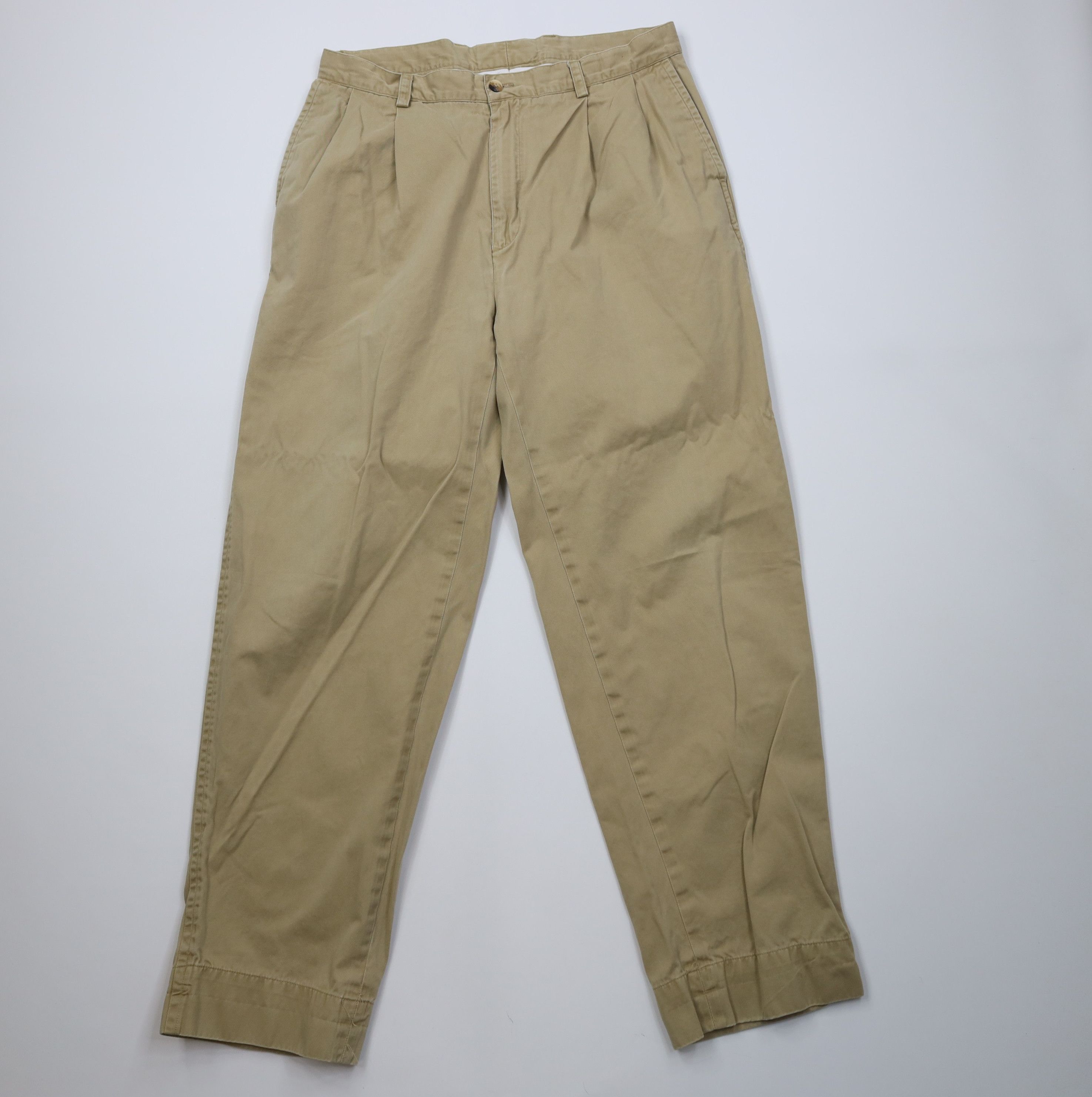 Nautica Vintage 90s Nautica Baggy Pleated Chino Pants Trousers Beige Size US 34 / EU 50 - 1 Thumbnail