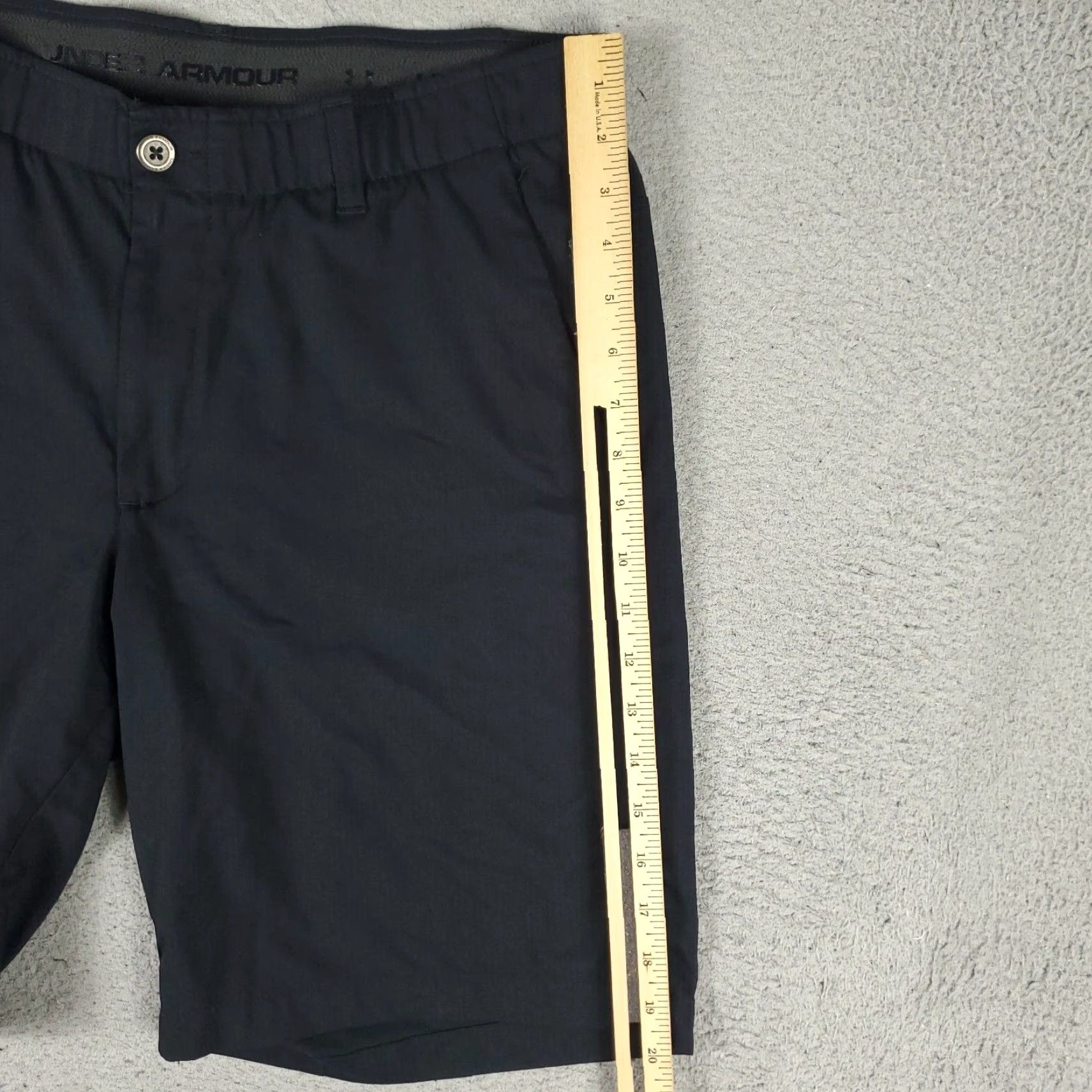 Under Armour Under Armour Mens Shorts Size 36 Black Chino Flat Front Casual Fit Regular Pocket Slash Front Logo Polyester Spandex 36 Size US 36 / EU 52 - 7 Thumbnail