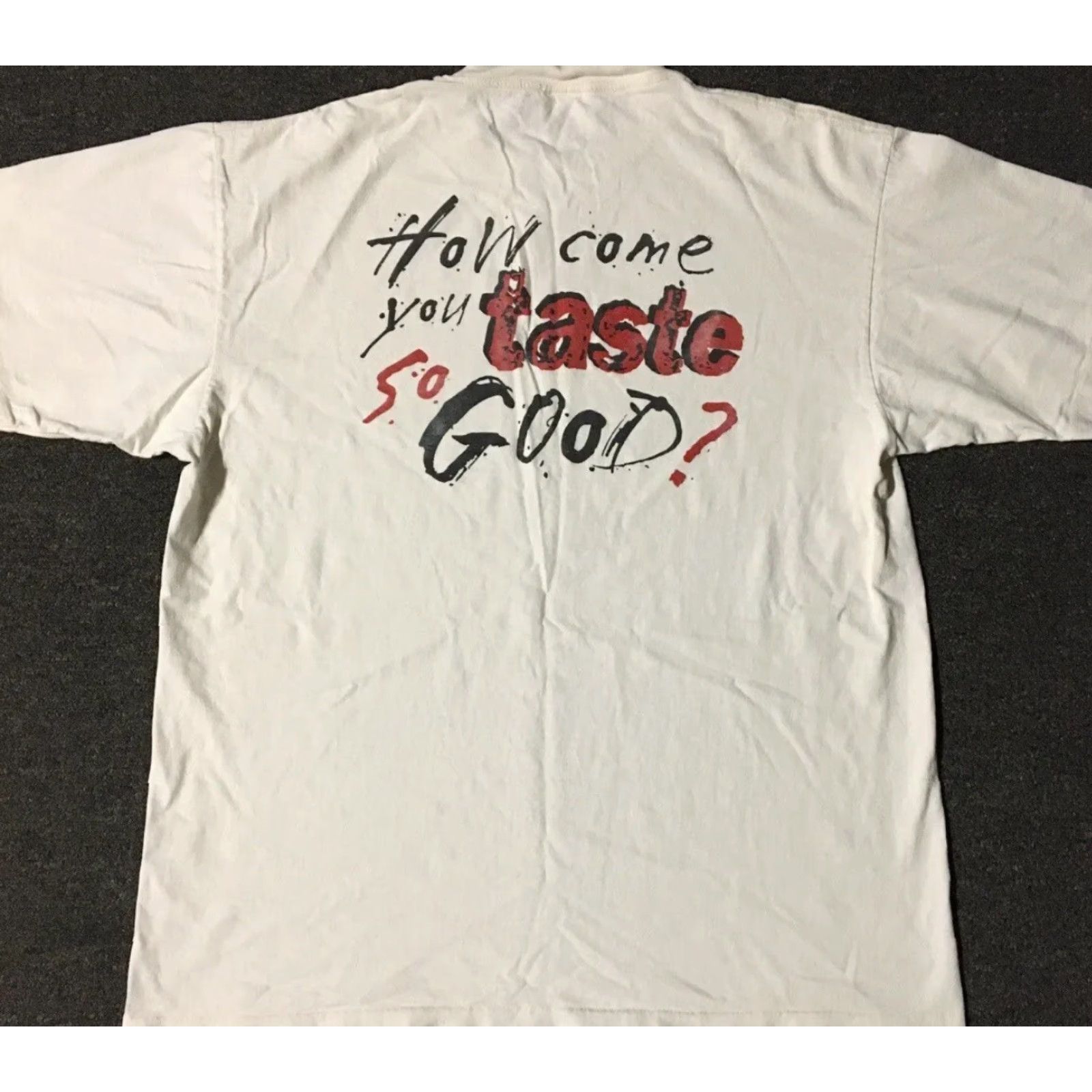 Vintage VINTAGE Kahlua Mudslide How Come You Taste Good? Shirt XL White Beer Grunge 90s Funny Graphic Tee Mens Size US XL / EU 56 / 4 - 2 Thumbnail