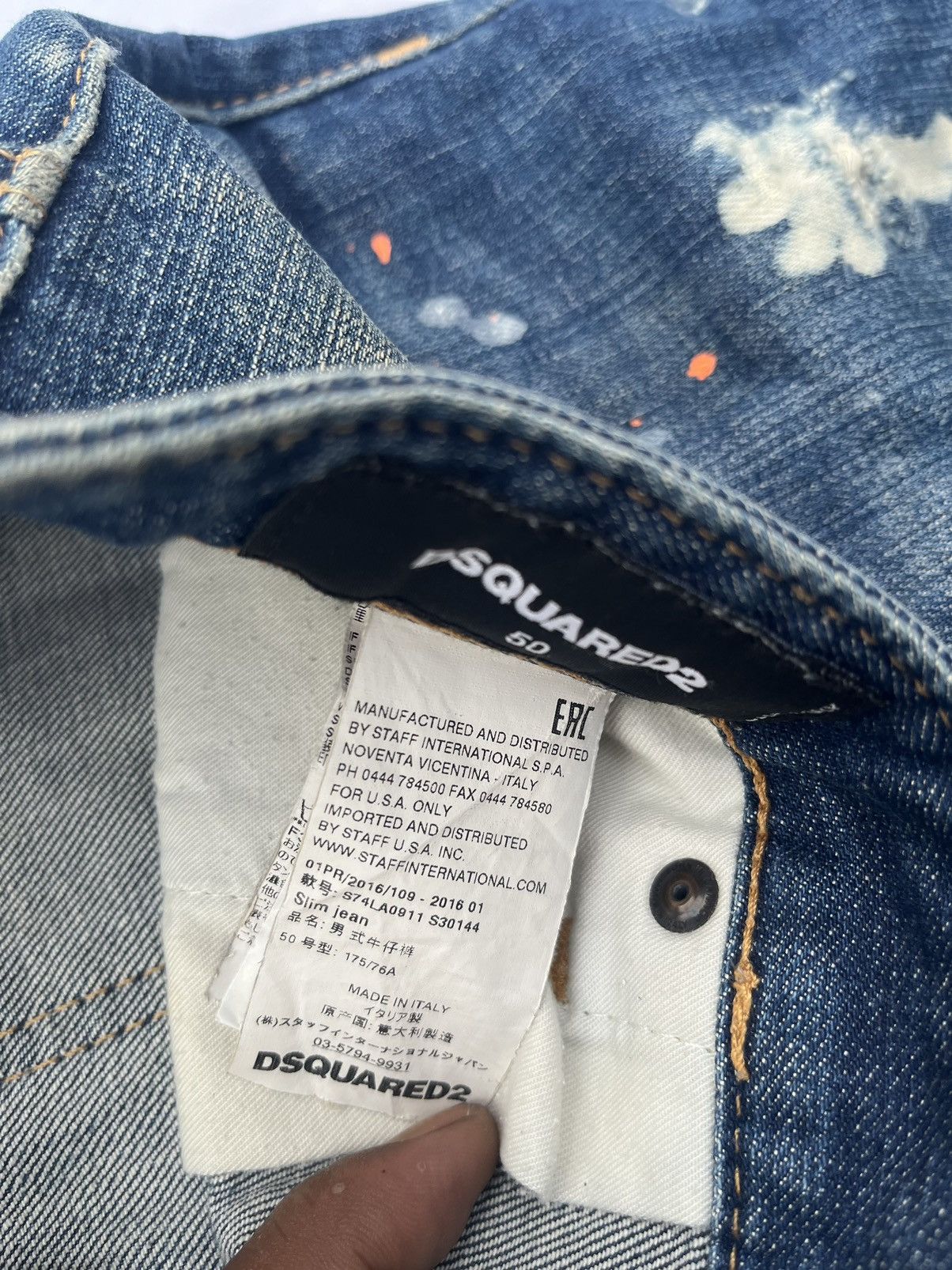 Dsquared2 DSQUARED2 Distressed Splatter Denim Size US 34 / EU 50 - 3 Thumbnail