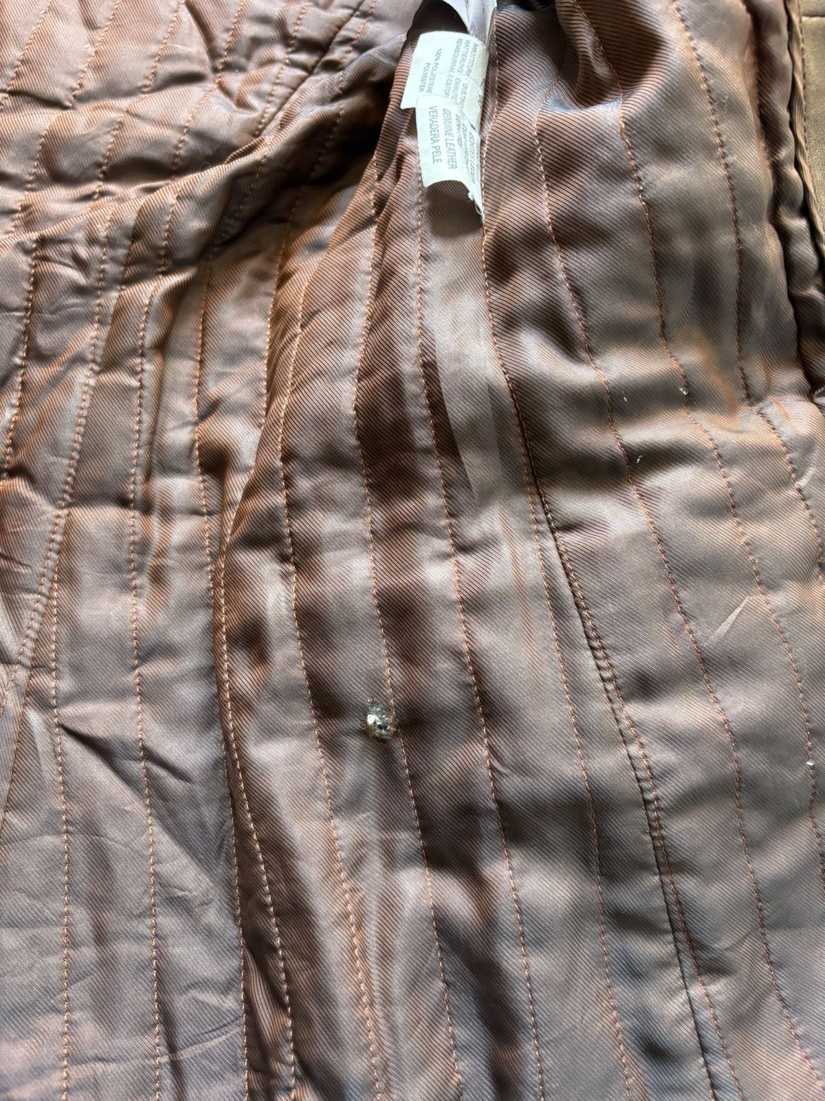 Max Mara Vintage Max Mara Italy Luxury Brown Leather Jacket Size US10 Size L / US 10 / IT 46 - 14 Thumbnail