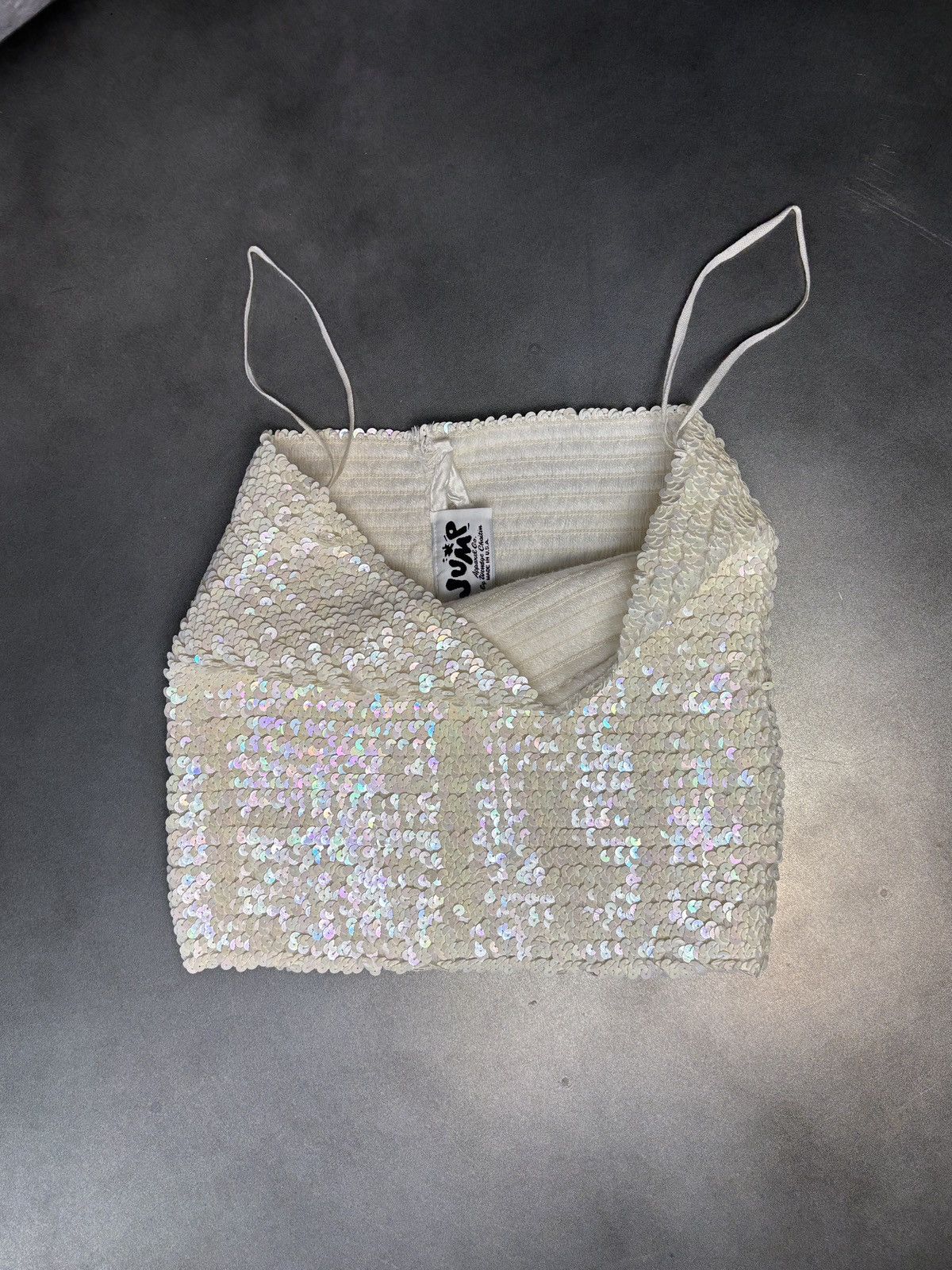 Vintage 1970s Sequin Tube Top Vintage Jump Apparel Bustier Crop Top Size S / US 4 / IT 40 - 5 Thumbnail