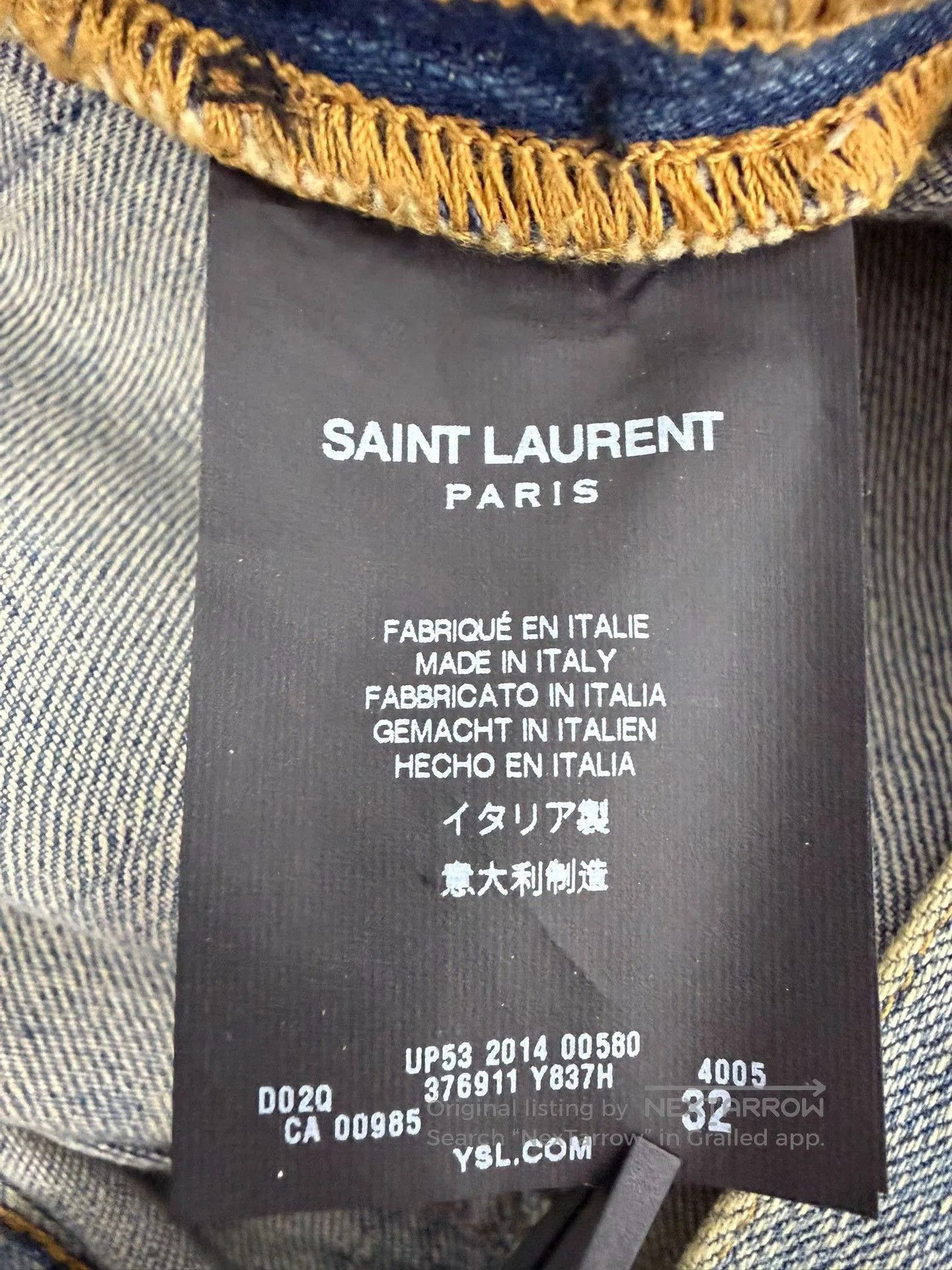 Saint Laurent Paris Saint Laurent Distressed Blue Jeans. Size US 32 / EU 48 - 5 Thumbnail