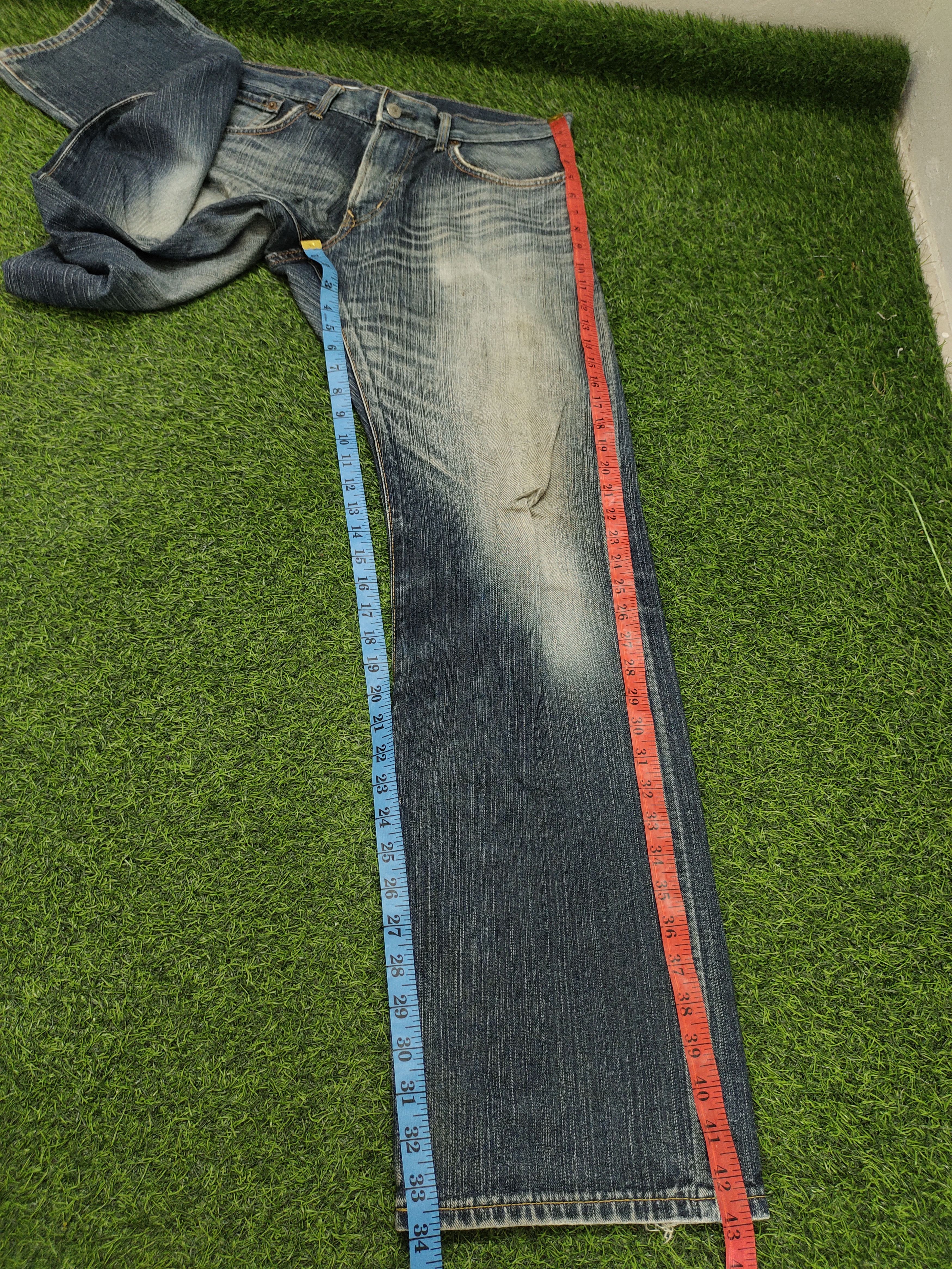 If Six Was Nine Vintage 90s Edwin Xv Distress Faded Clawmark Denim Jeans Size US 32 / EU 48 - 17 Thumbnail