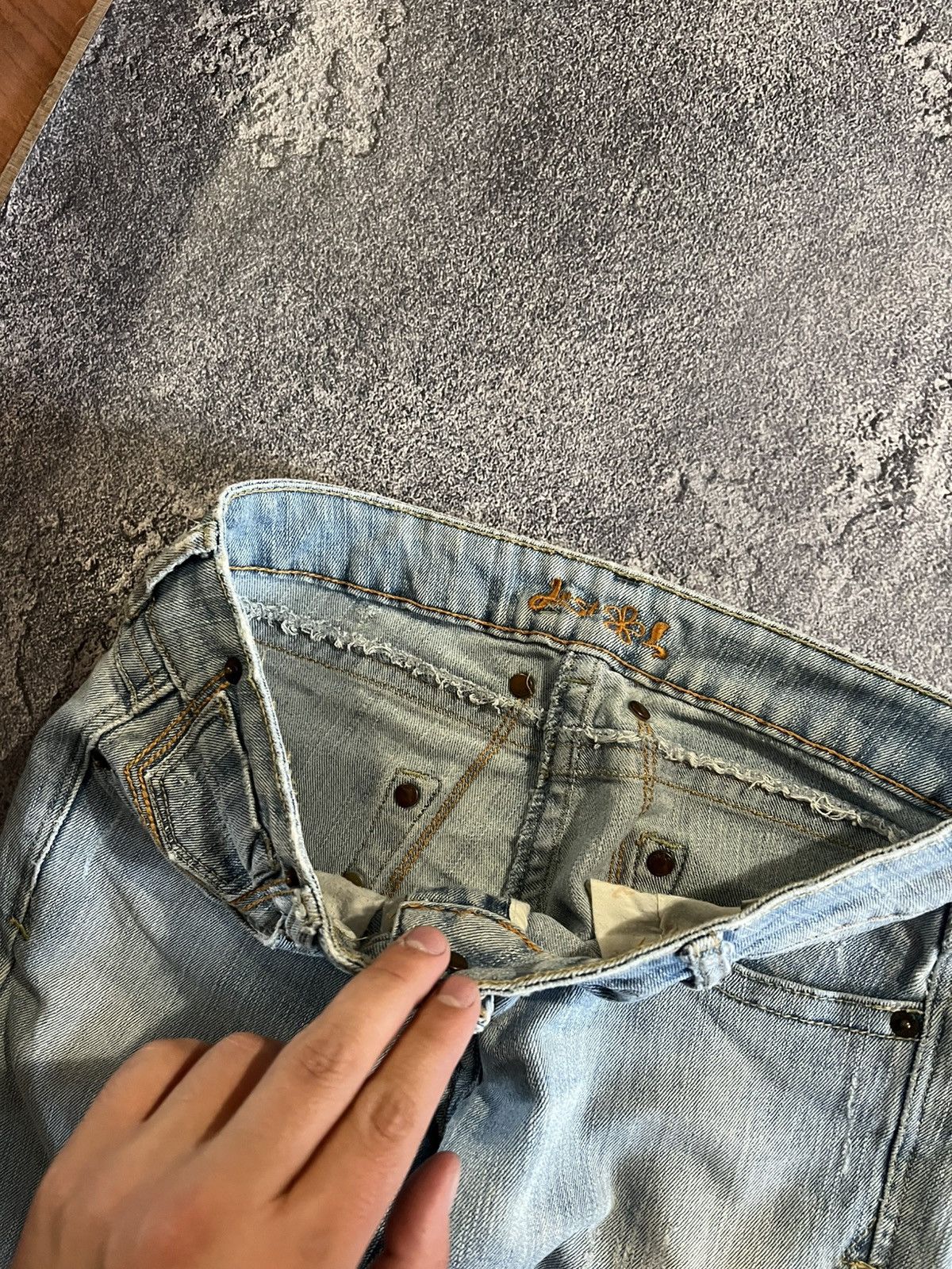 Vintage Swag Flared Y2K Jean / Light Drip Retro Number Nine Style Size US 30 / EU 46 - 7 Thumbnail