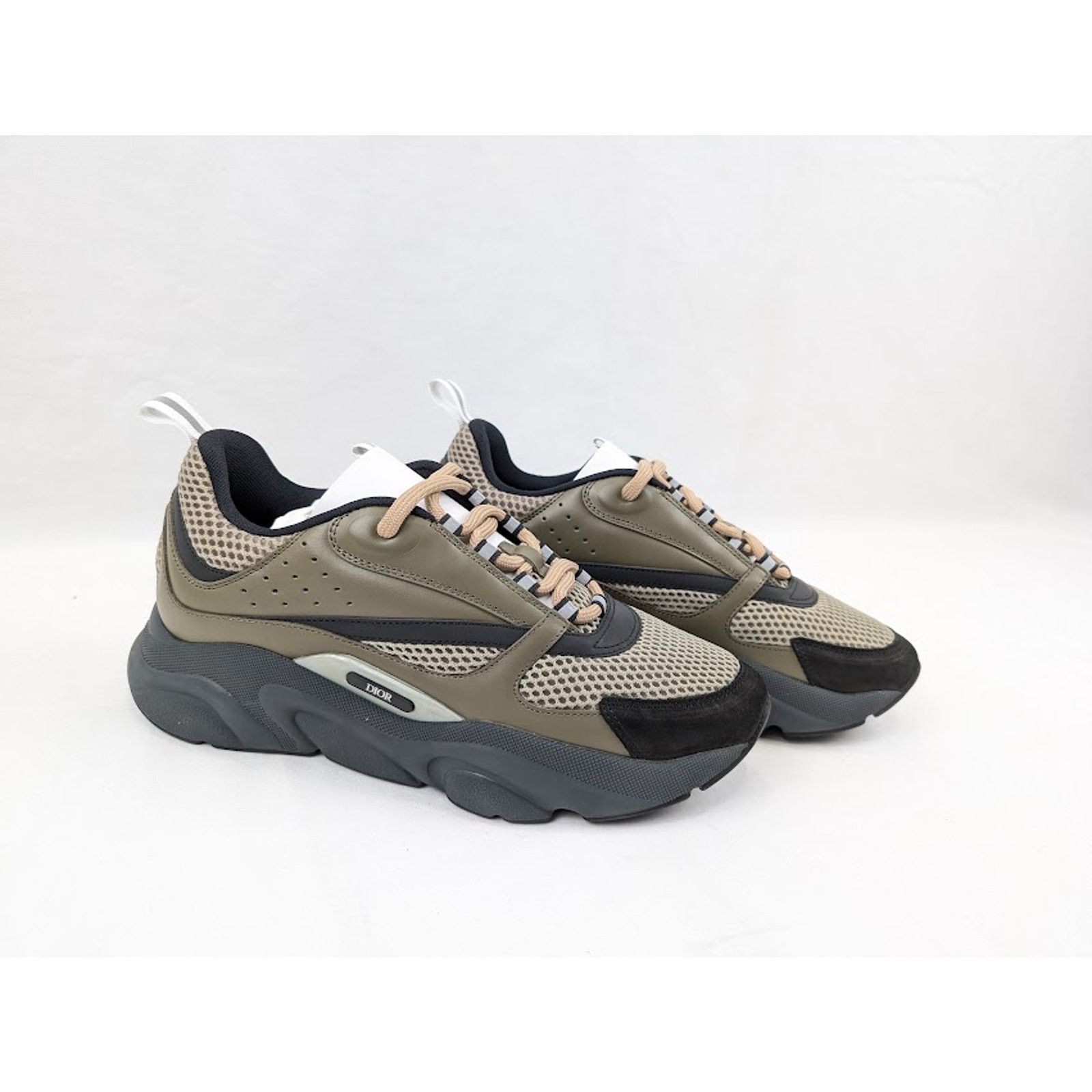 Dior o1rshd1 B22 Calfskin Mesh Sneakers in Khaki Size US 13 / EU 46 - 12 Thumbnail