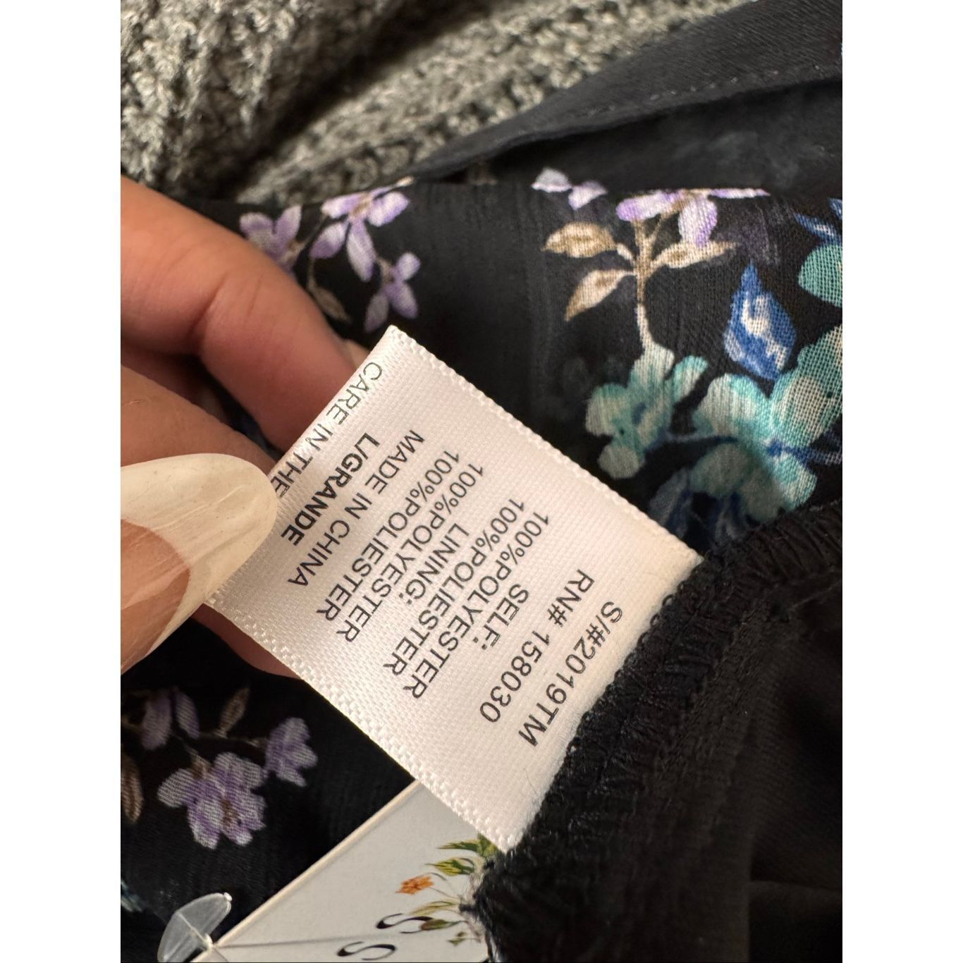 Other Love Tree Floral Puff Sleeve Wrap Crop Top Black Multi Size Size L / US 10 / IT 46 - 4 Thumbnail