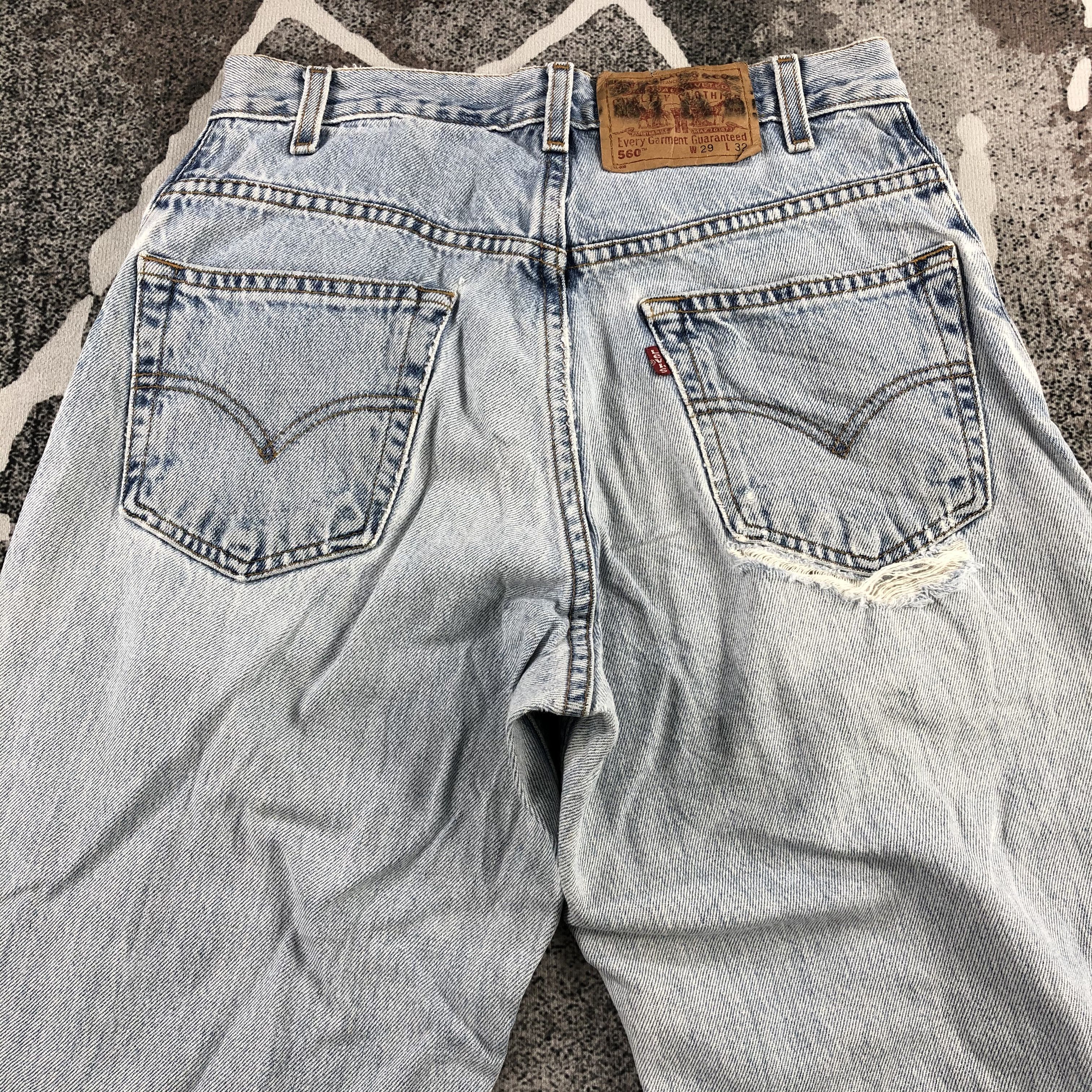 Levi's Vintage Levis 505 Jeans Distressed Denim KJ836 Size US 31 - 4 Thumbnail