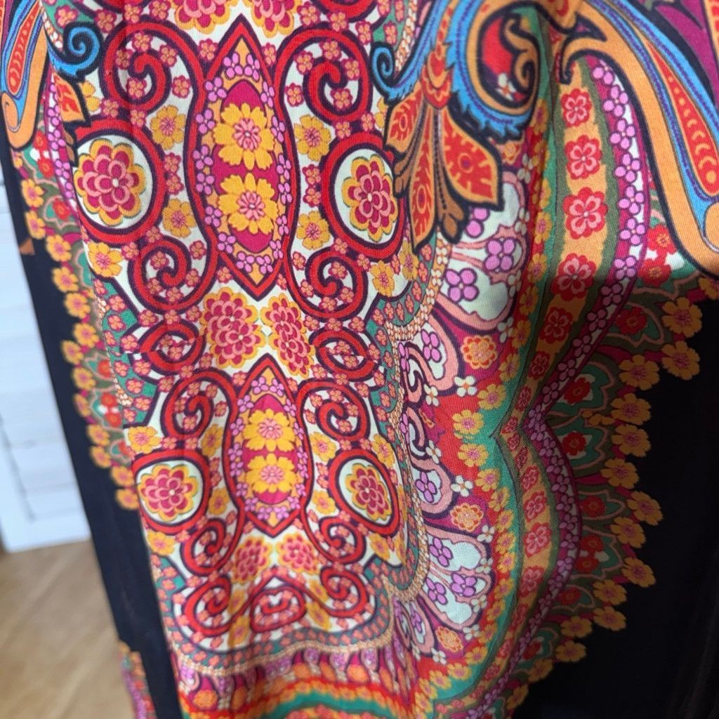 Vintage hippie boho maxi dress paisley red orange empire waist 14 16 Size XL / US 12-14 / IT 48-50 - 14 Thumbnail
