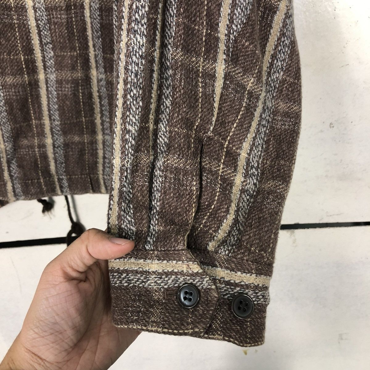 Japanese Brand 🔥VINTAGE CHORE JACKET WOOL ZIPPER VERRINE TARTAN DESIGN Size US L / EU 52-54 / 3 - 17 Thumbnail