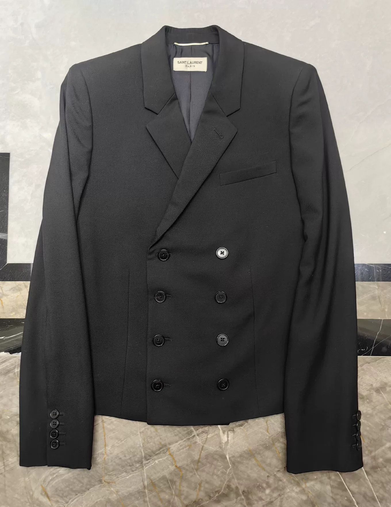 Saint Laurent Paris Saint Laurent Double-Breasted Blazer Size US S / EU 44-46 / 1 - 1 Thumbnail